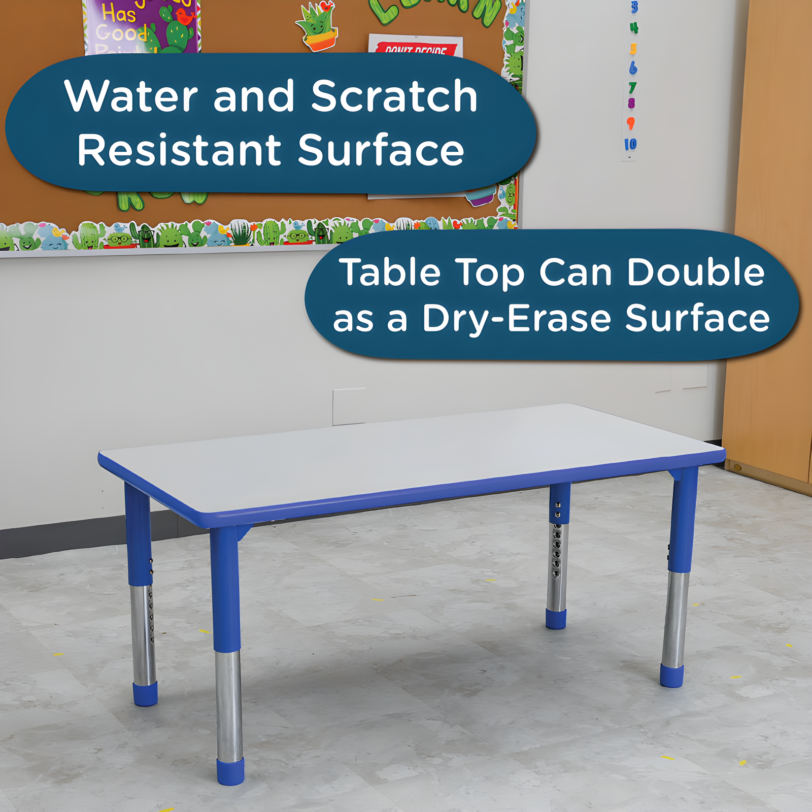Children's Factory AS WE GROW Rectangular Adjustable Table