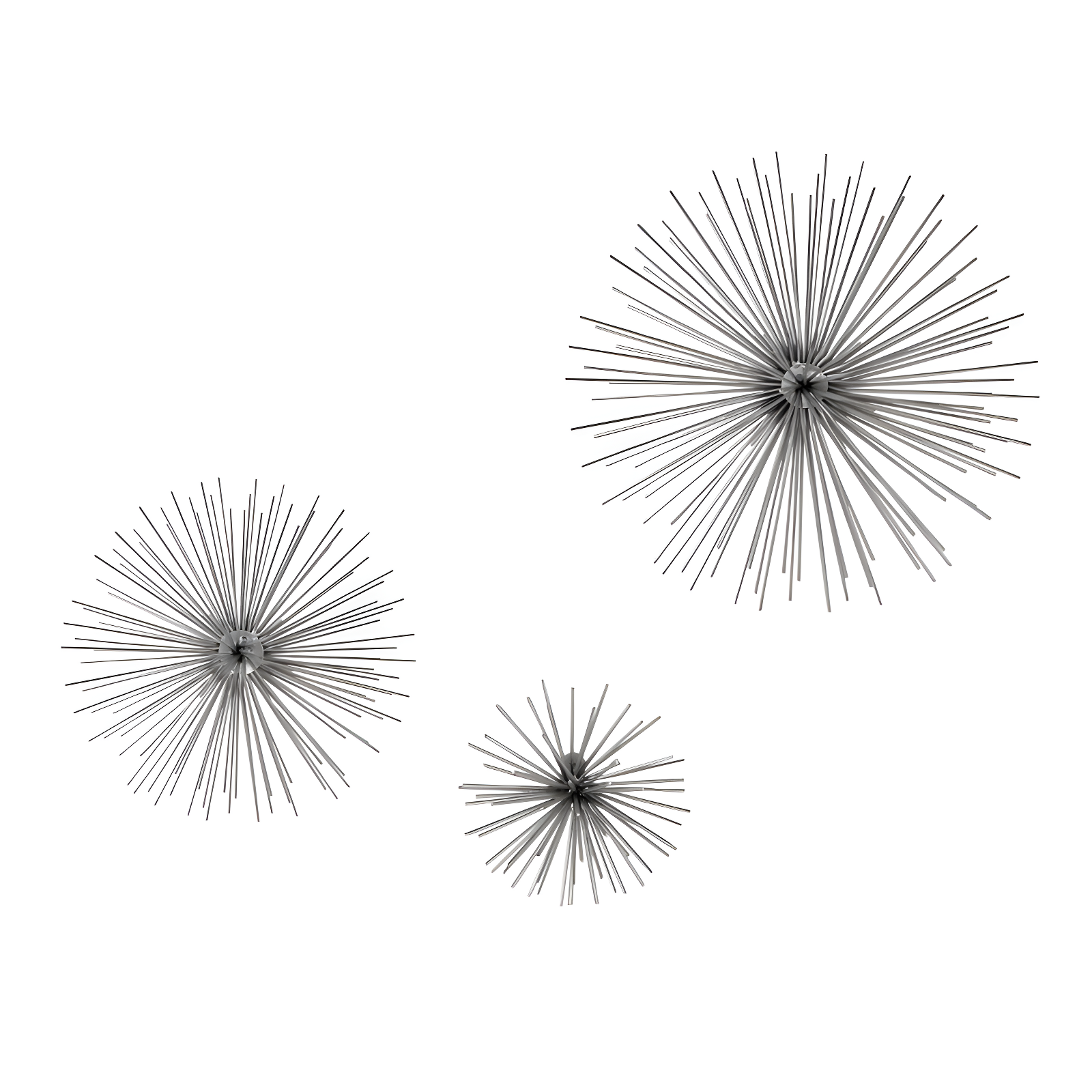 Metal 3D Short Spike Starburst Home Wall Decor