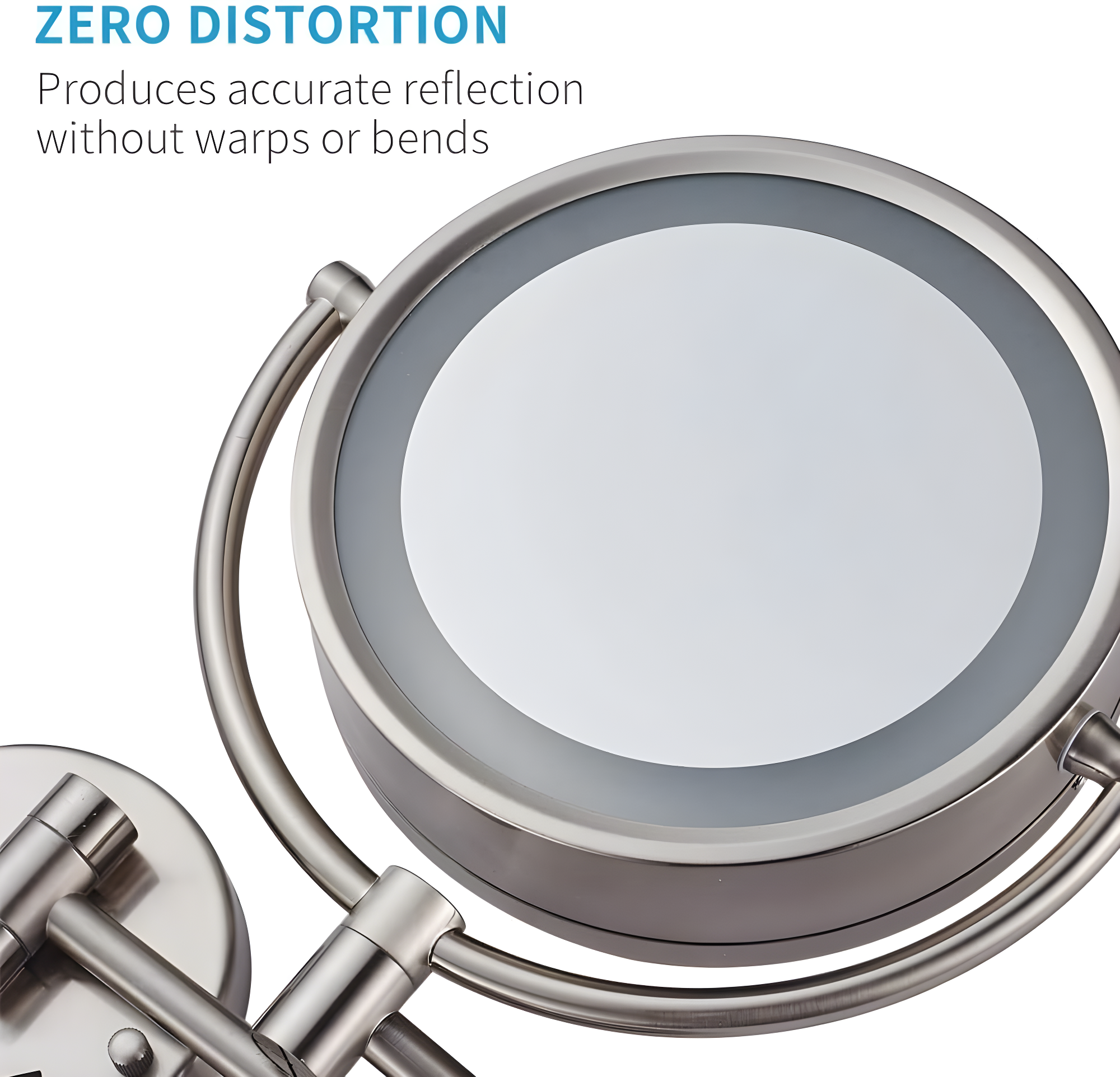 8.5 Inch Wall Makeup Mirror with 3 Tones LED Lights,Double Sided Vanity Mirror for Bathroom 10X Magnification,Plug Powered (Black/10X)