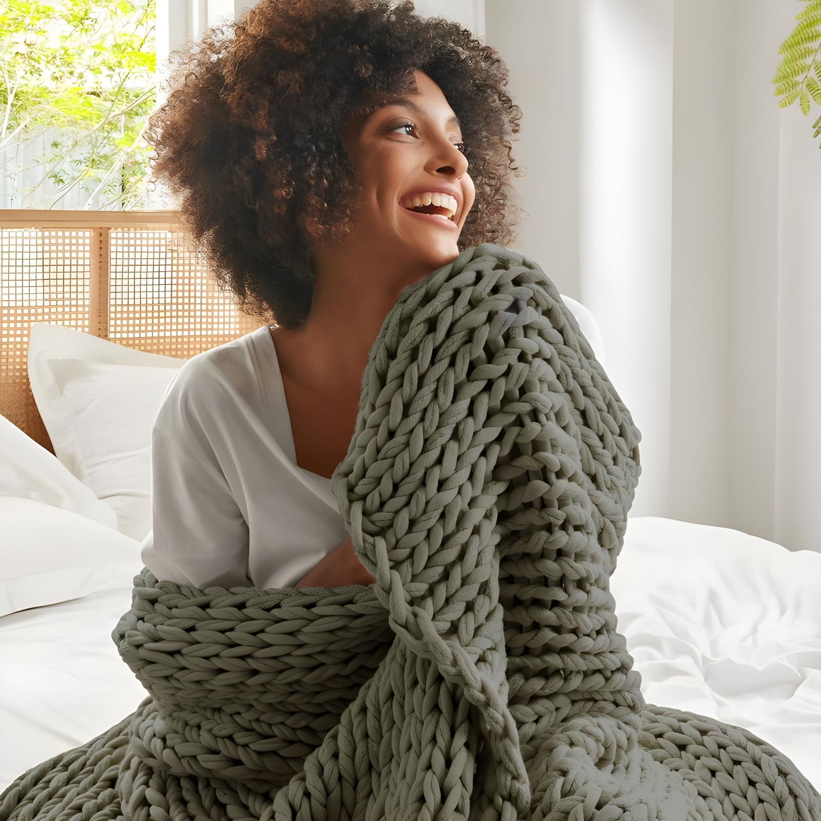 50"x60" Chunky Double Knit Handmade Throw Blanket Charcoal - Madison Park: Acrylic, Modern Style, All Ages