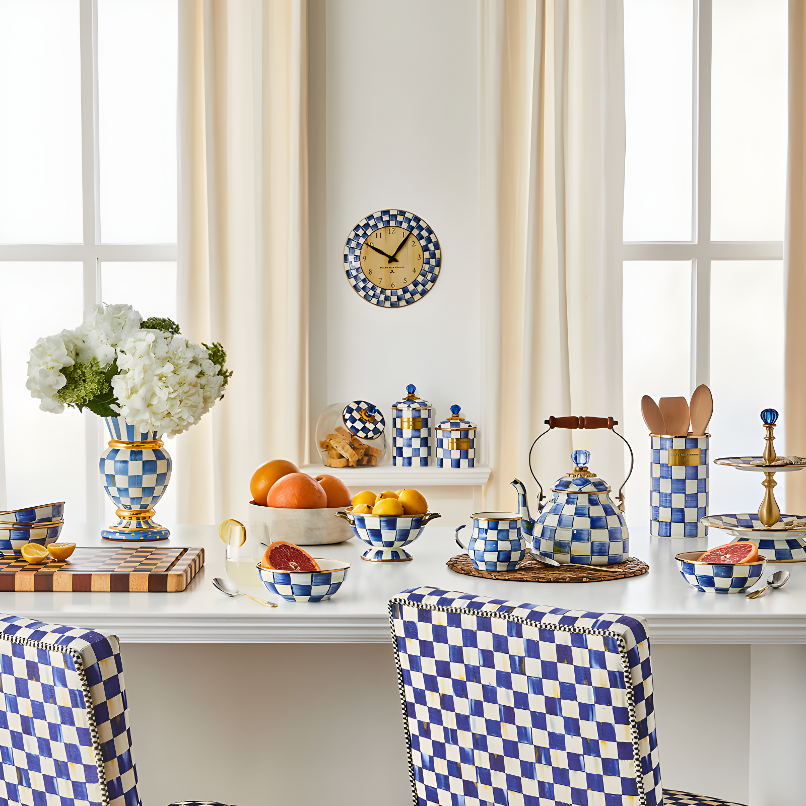 MacKenzie-Childs Check Utensil Crock