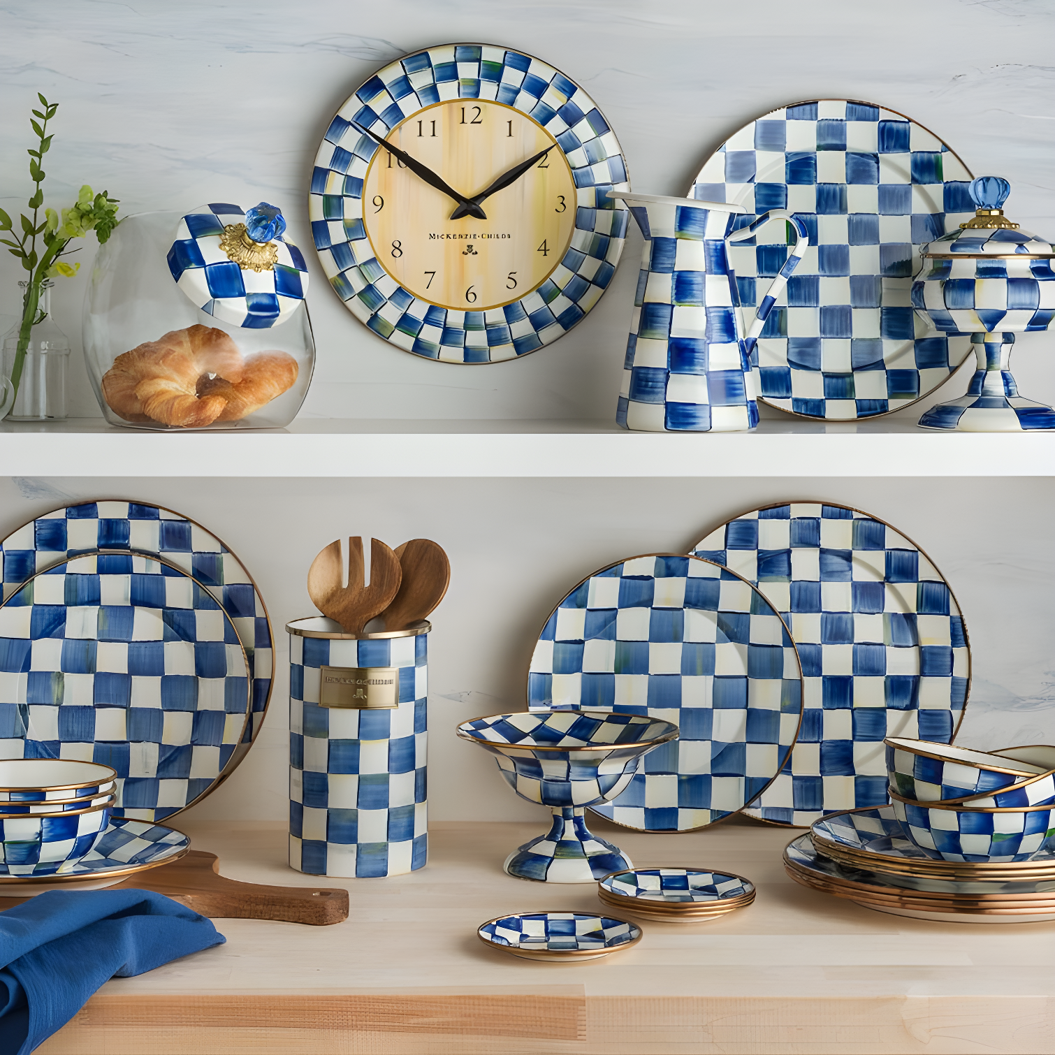 MacKenzie-Childs Check Utensil Crock