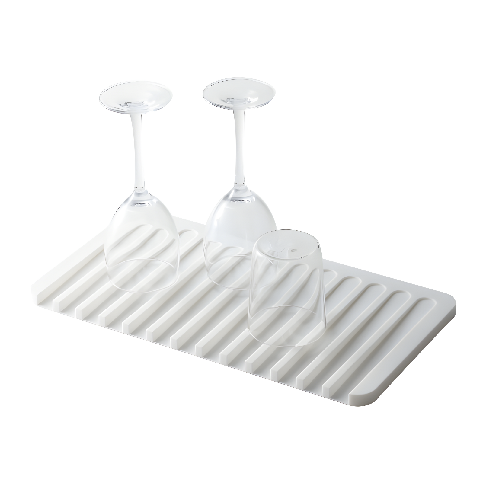 Yamazaki Home Self Draining Tray - Drying Board, Dish Drainer Mat, Silicone