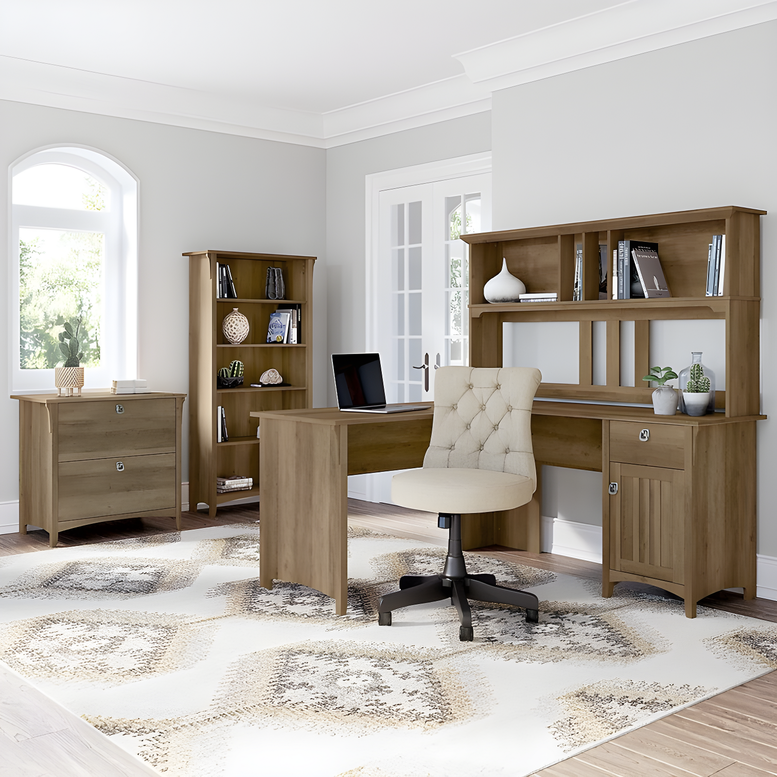 Khadesha 5 Shelf 63" Standard Bookcase