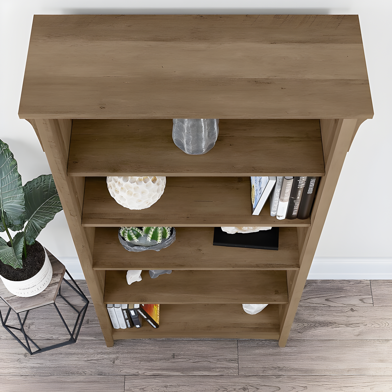 Khadesha 5 Shelf 63" Standard Bookcase