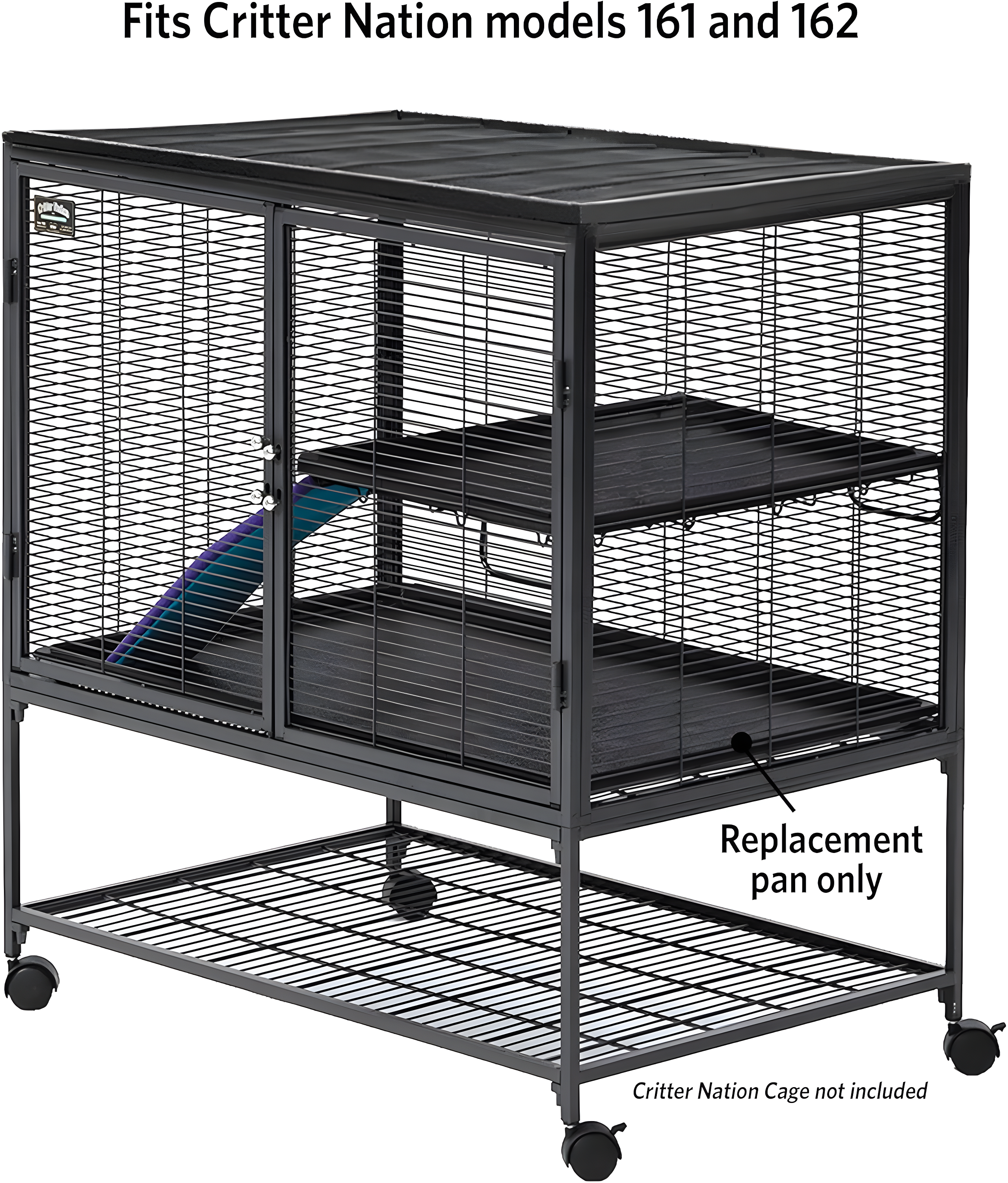 Midwest Homes for Pets 142PAN Replacement Pan for Midwest Cat Cage, 34.5 x 22.5 x 1.125
