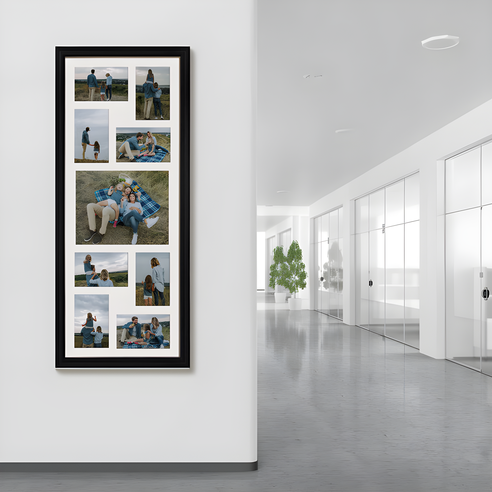 Hokku Designs 2 Pack Picture Frames Collage With 9 Openings, Display Eight 4 X 6 Pictures And One 8X10 Photos For Wall Mounting | Wayfair