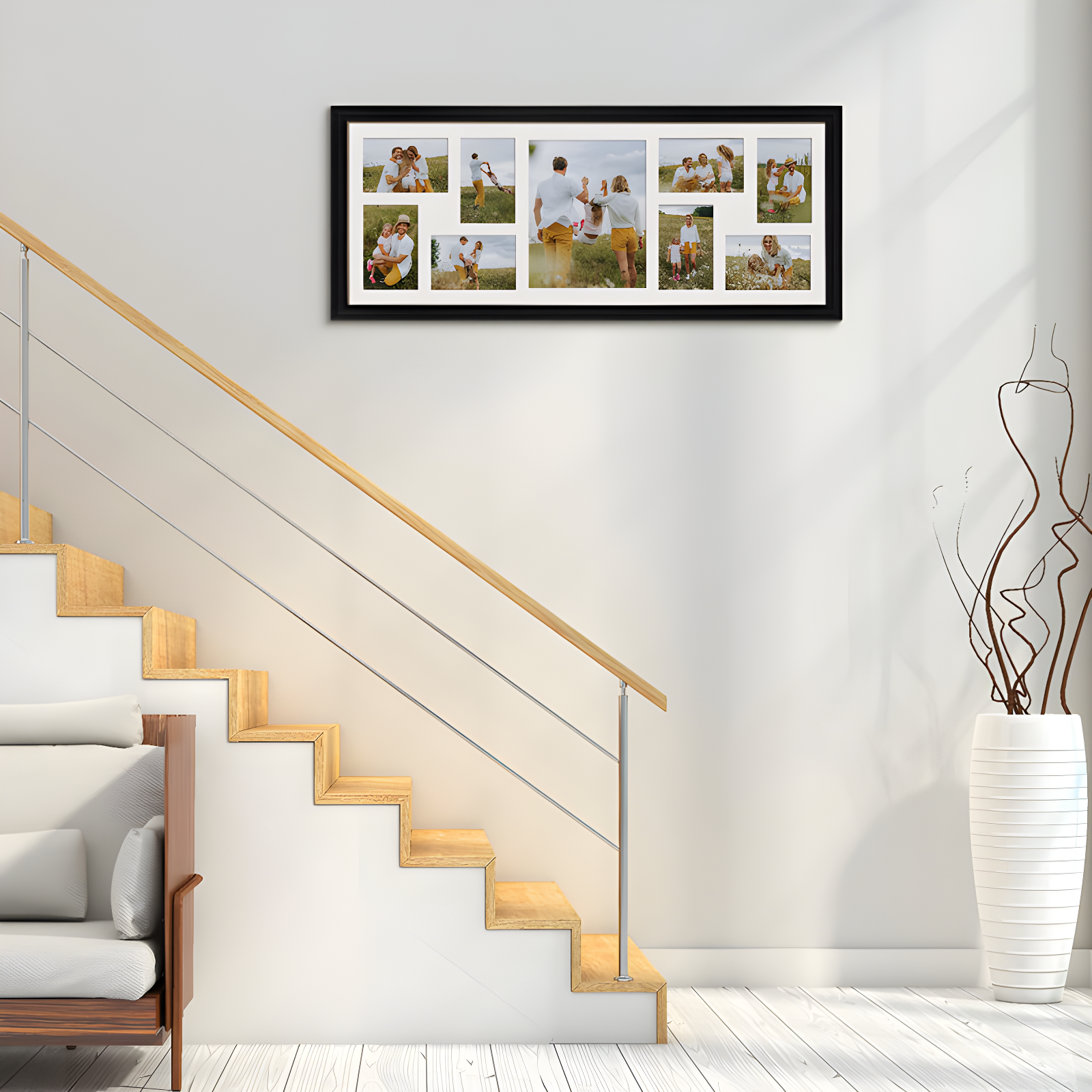 Hokku Designs 2 Pack Picture Frames Collage With 9 Openings, Display Eight 4 X 6 Pictures And One 8X10 Photos For Wall Mounting | Wayfair