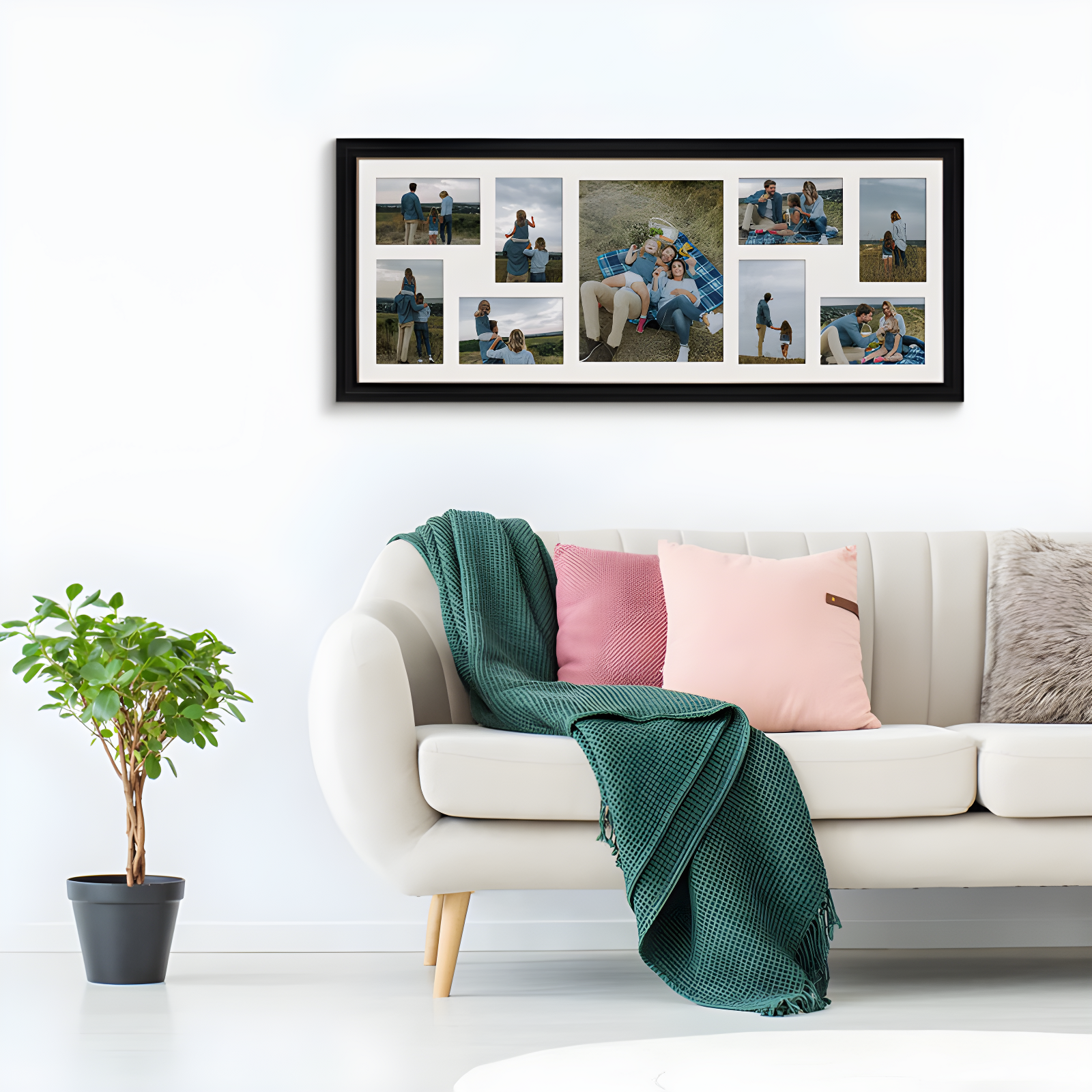 Hokku Designs 2 Pack Picture Frames Collage With 9 Openings, Display Eight 4 X 6 Pictures And One 8X10 Photos For Wall Mounting | Wayfair