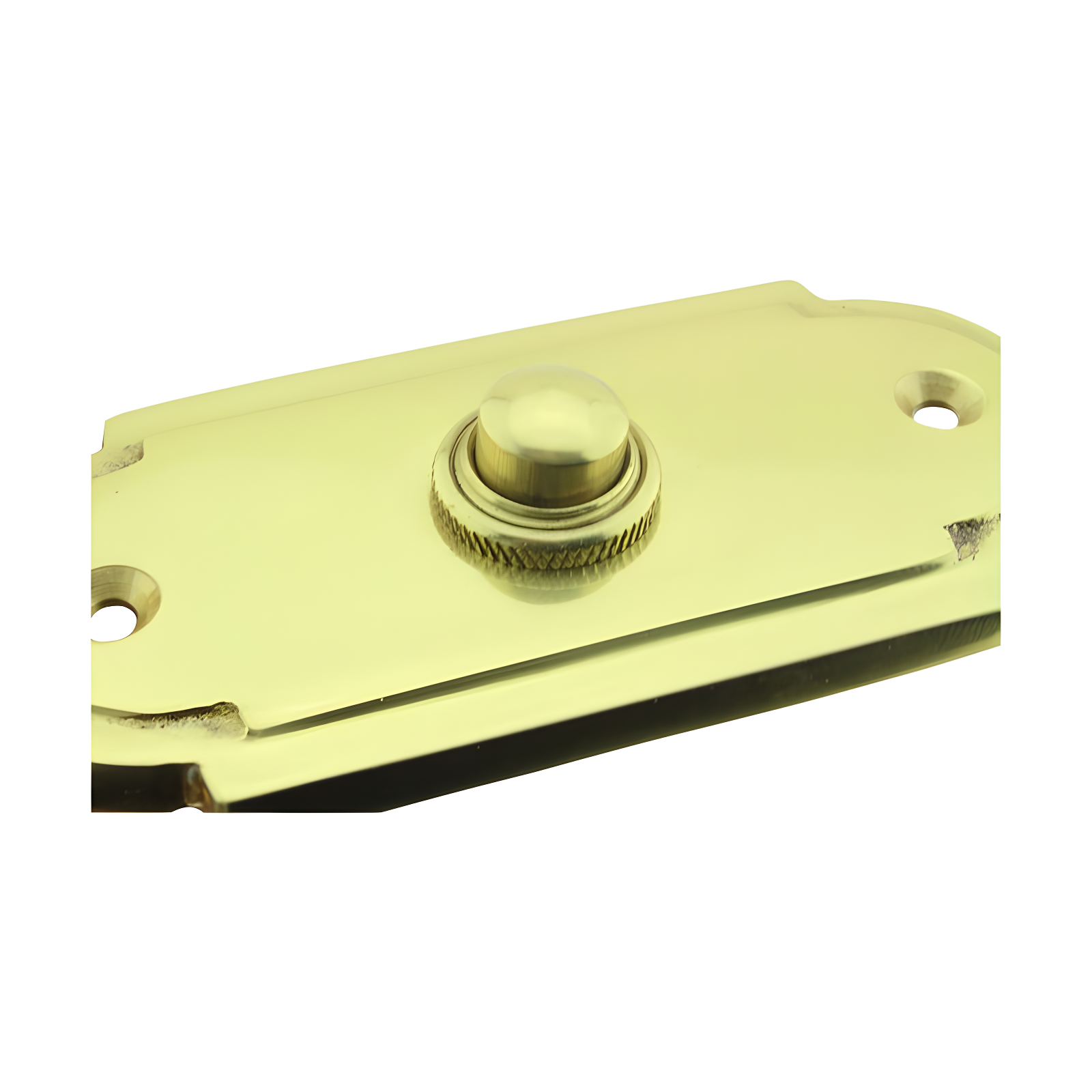 Wired Brass Door Bell Push Button 4" L Lacquered Finish