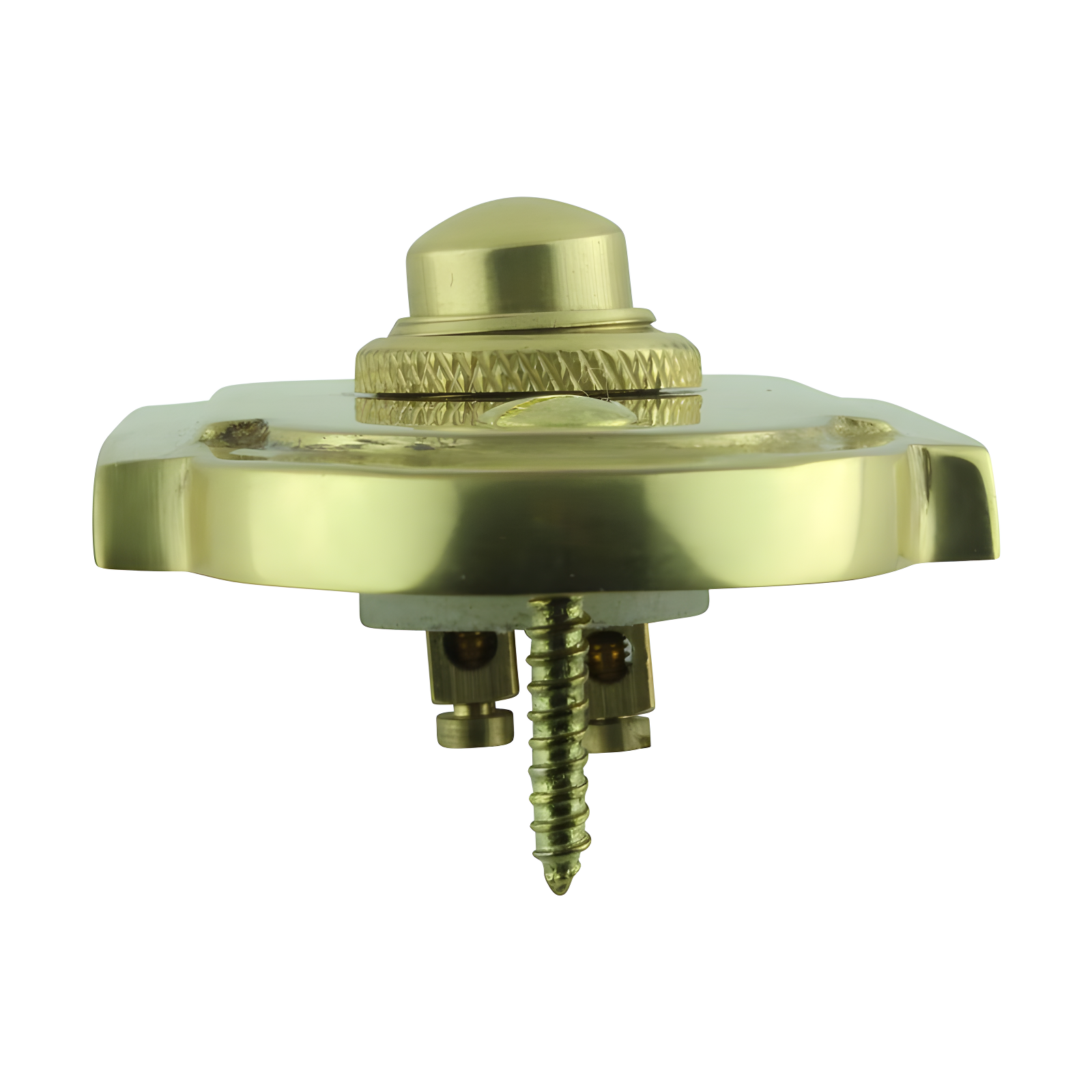 Wired Brass Door Bell Push Button 4" L Lacquered Finish