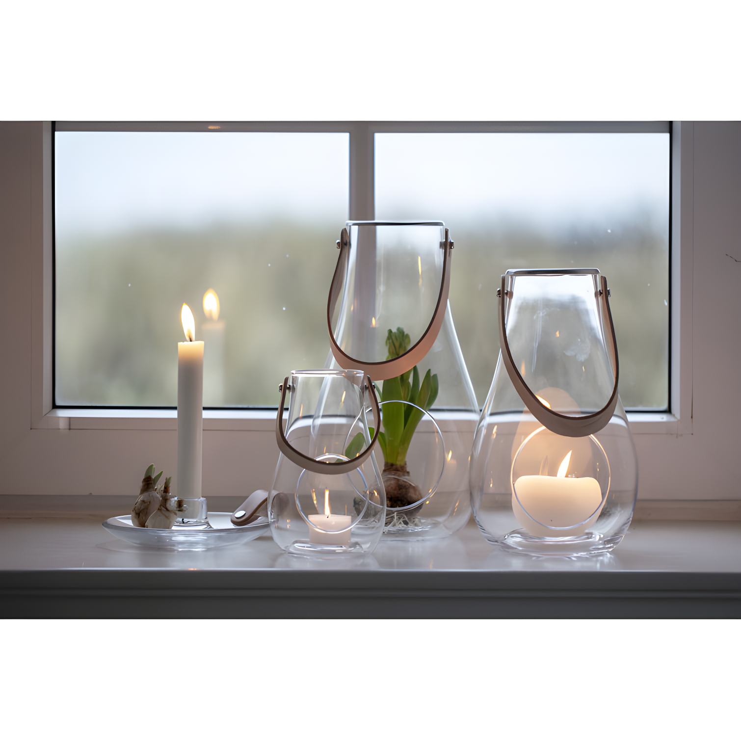 Glass Tabletop Lantern