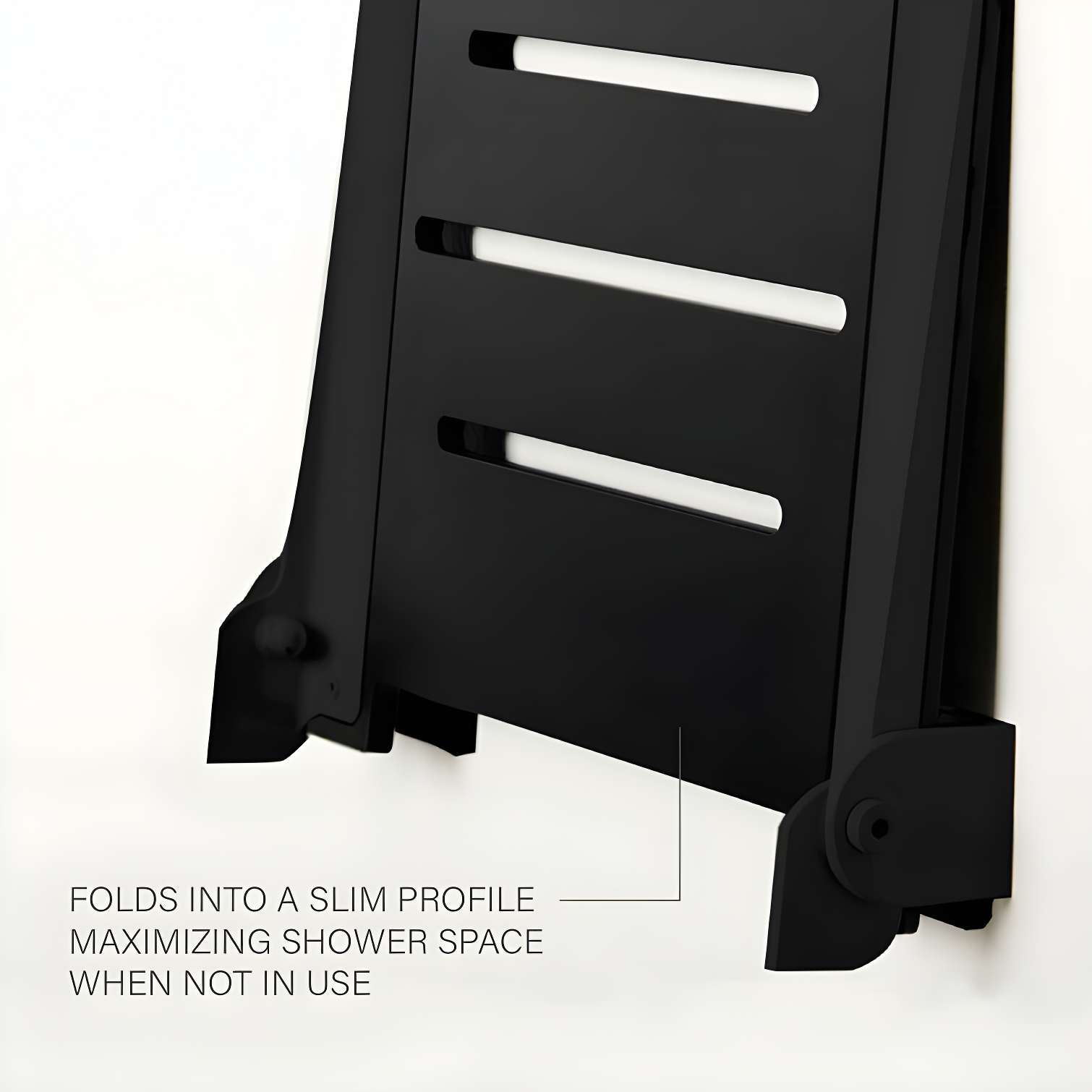 Seachrome SHAFSL-185155-PBS-S-MB SlimLine Folding Shower Bench Seat