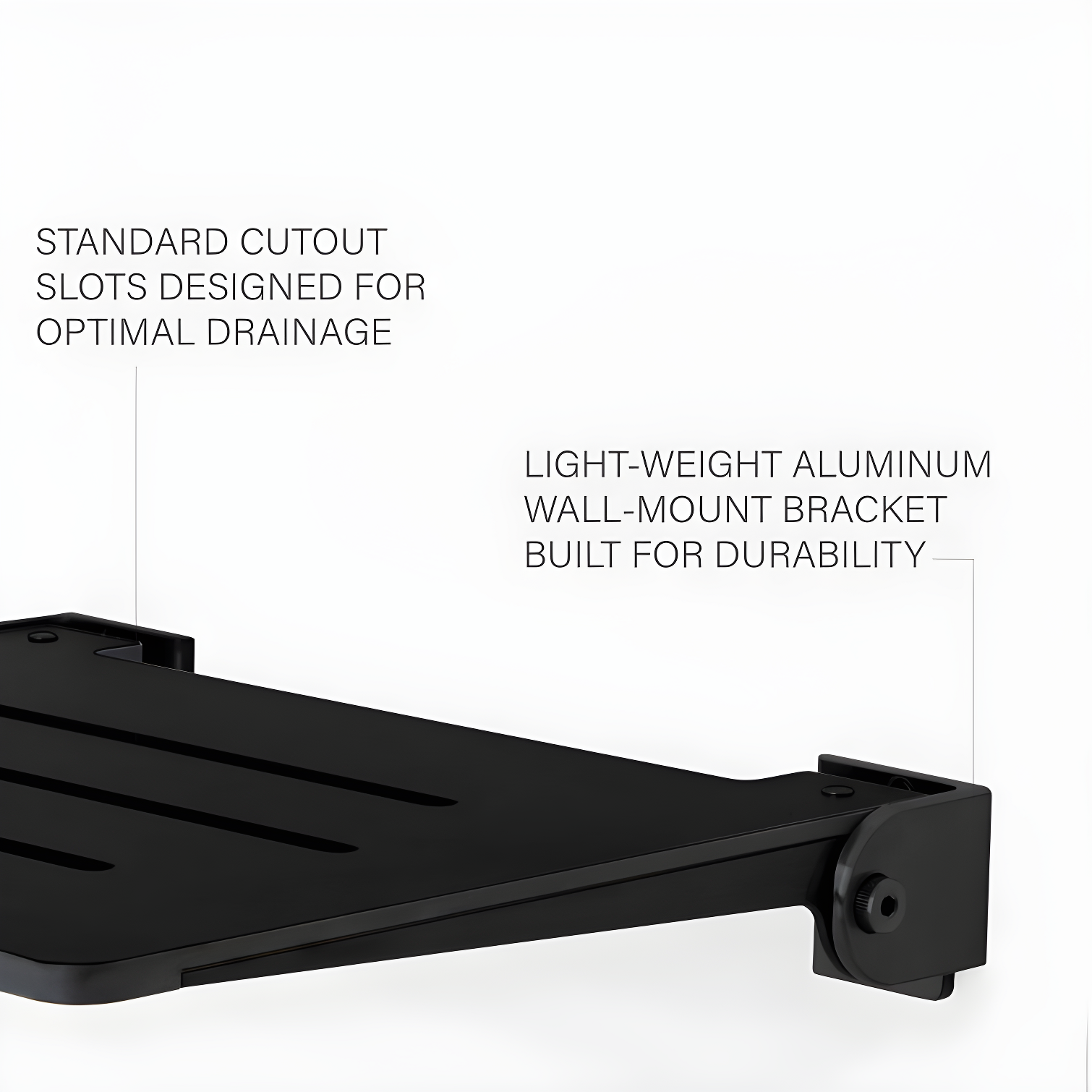 Seachrome SHAFSL-185155-PBS-S-MB SlimLine Folding Shower Bench Seat