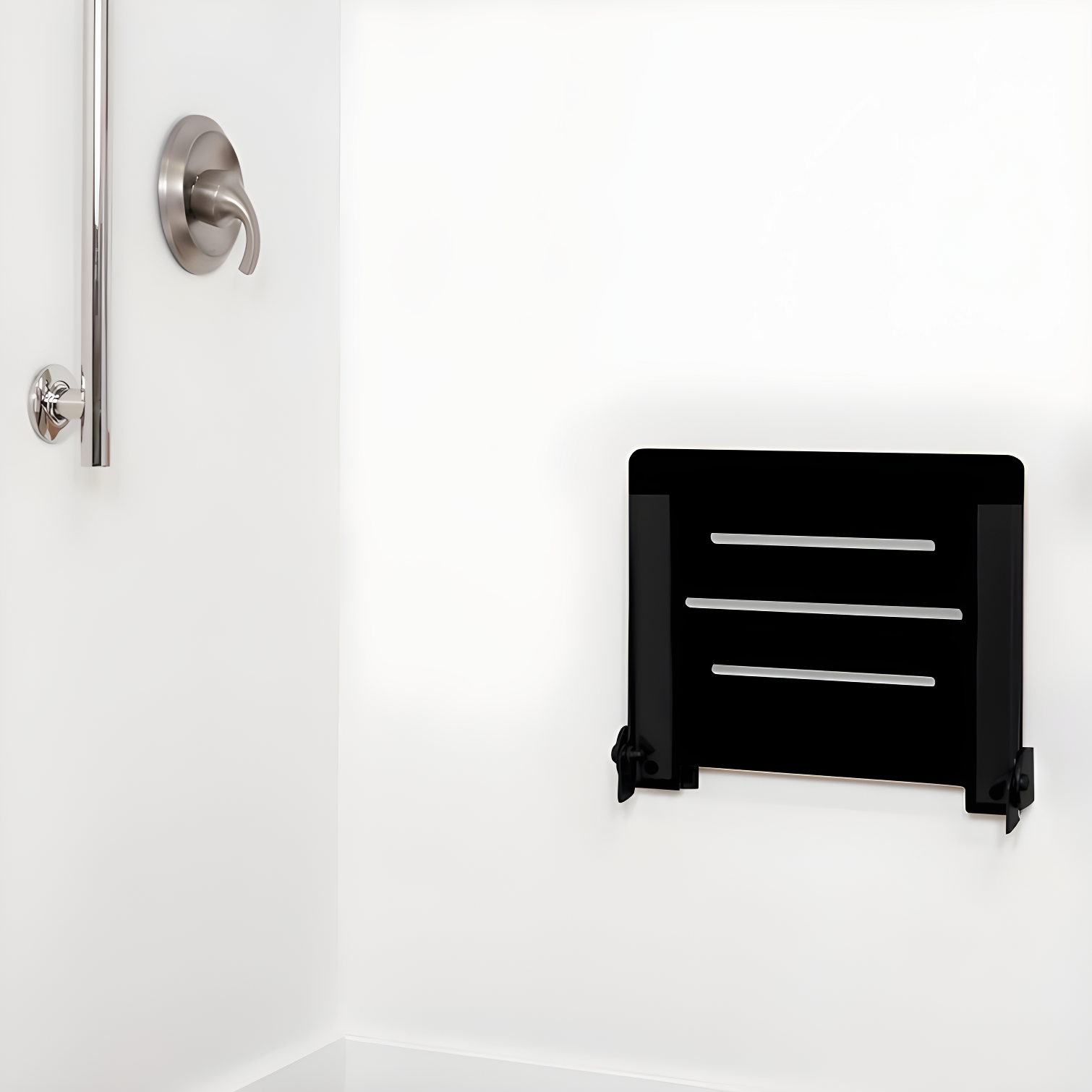 Seachrome SHAFSL-185155-PBS-S-MB SlimLine Folding Shower Bench Seat