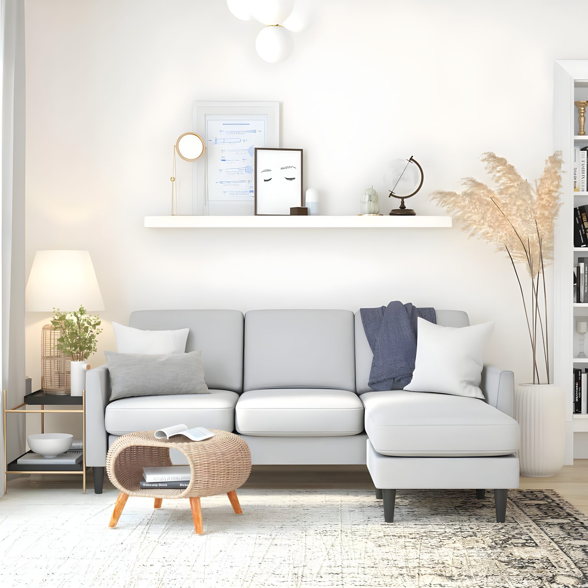 Winston 81.5" Wide Reversible Sofa & Chaise with Ottoman