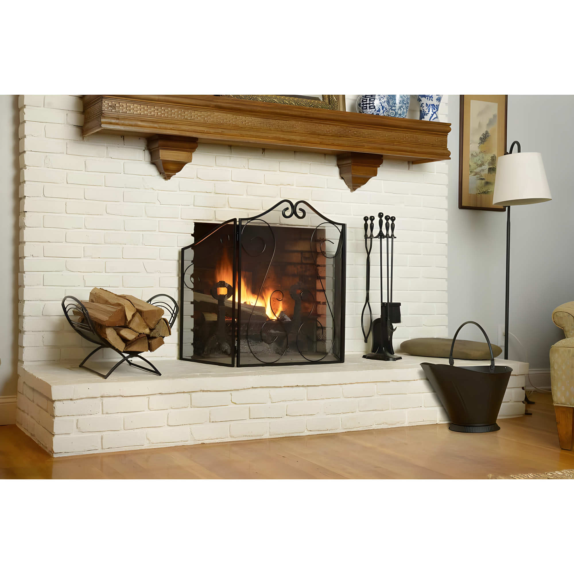 ShelterLogic Fireplace Classic Steel Log Carrier