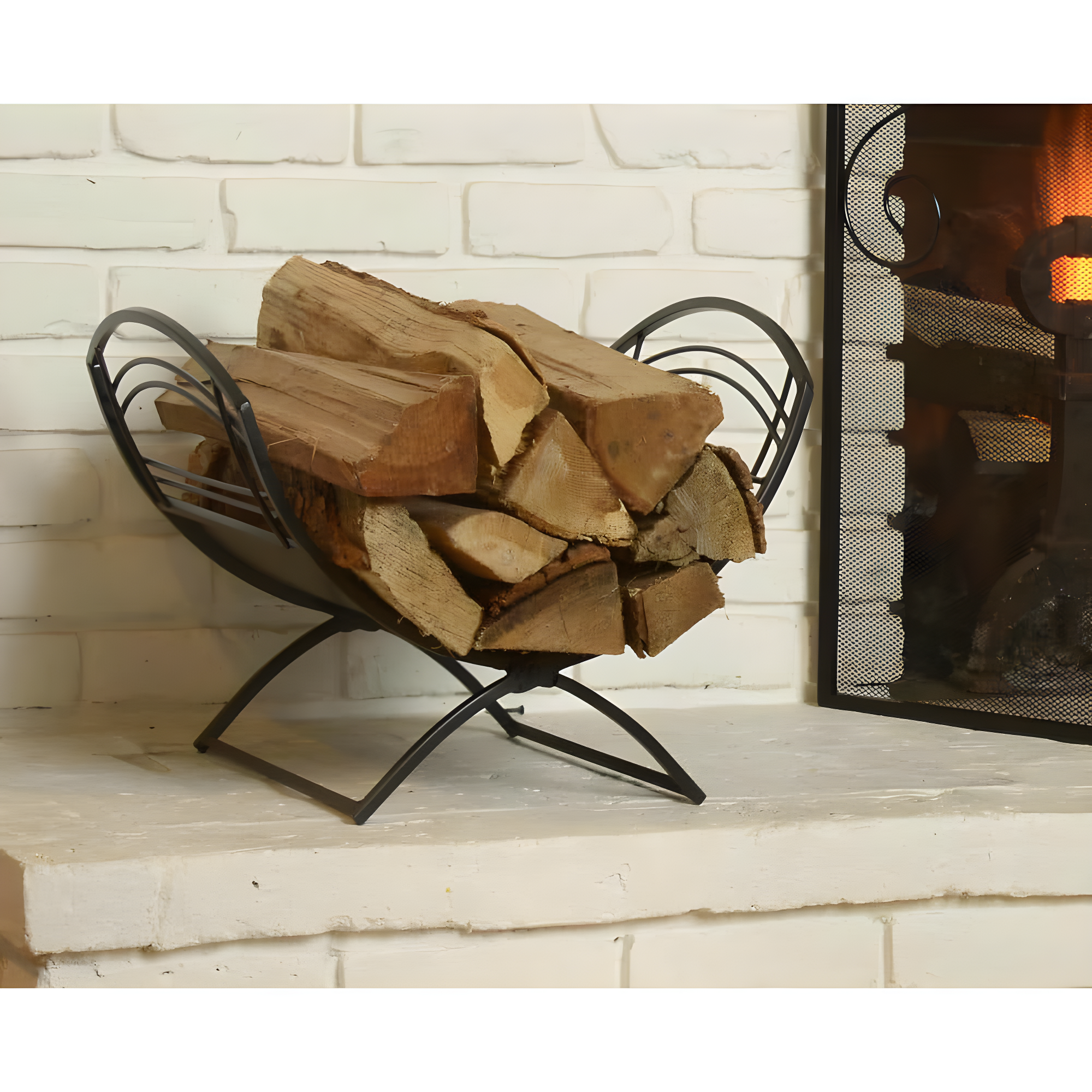 ShelterLogic Fireplace Classic Steel Log Carrier