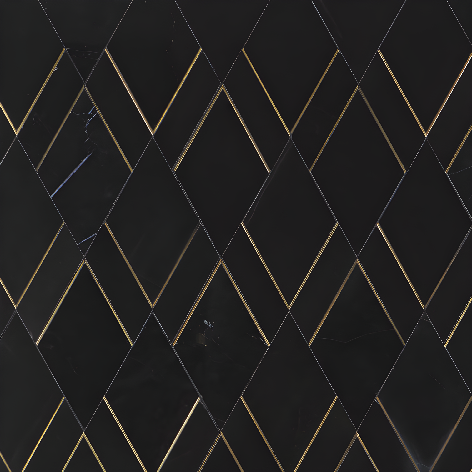 Mehko 11.81 in. x 14.96 in. Polished Marble and Brass Wall Tile