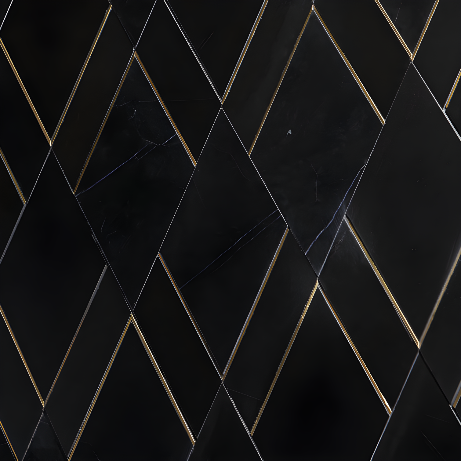 Mehko 11.81 in. x 14.96 in. Polished Marble and Brass Wall Tile