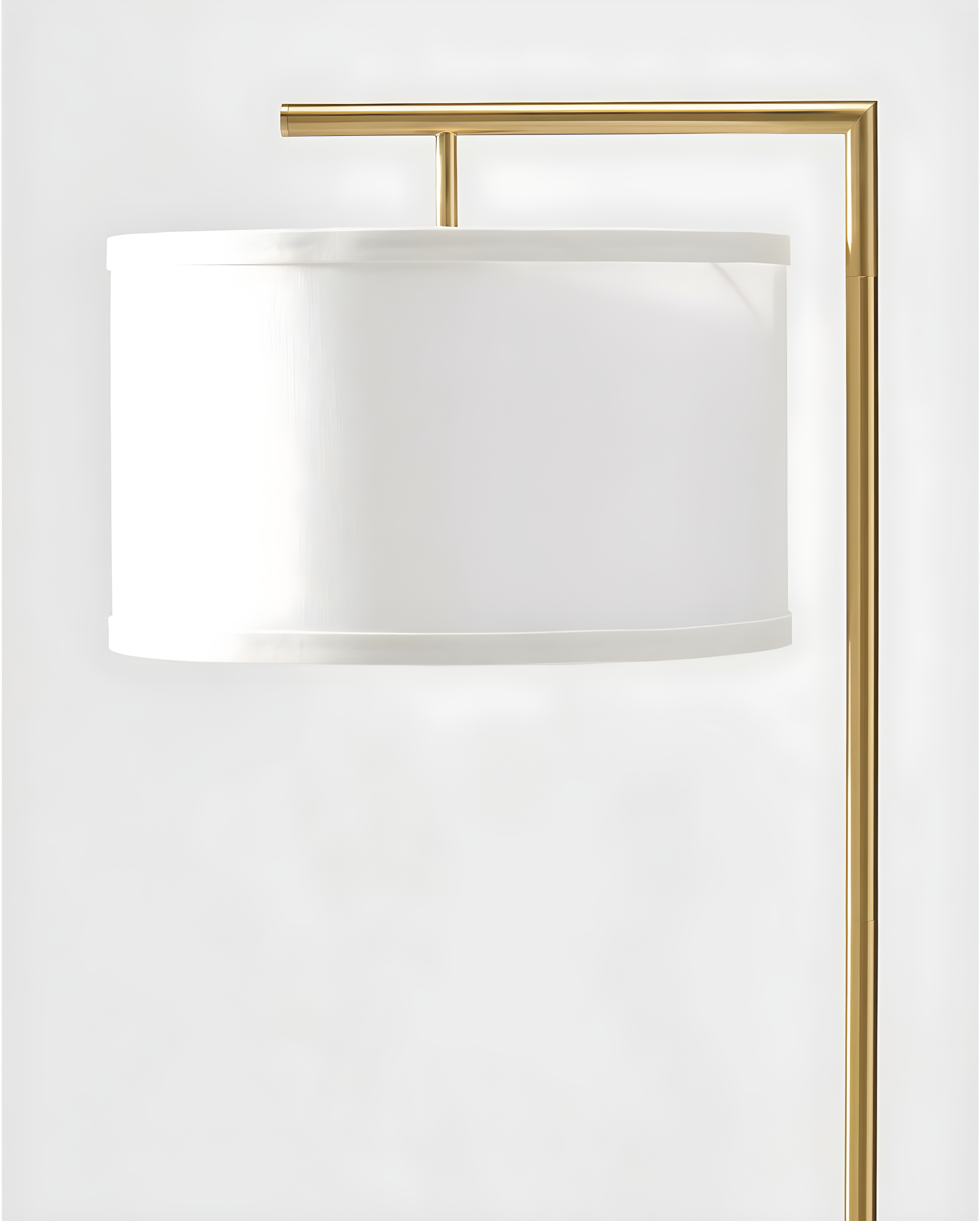Montage Modern 60 in. Mid-Century Modern LED Floor Lamp with Fabric Drum Shade