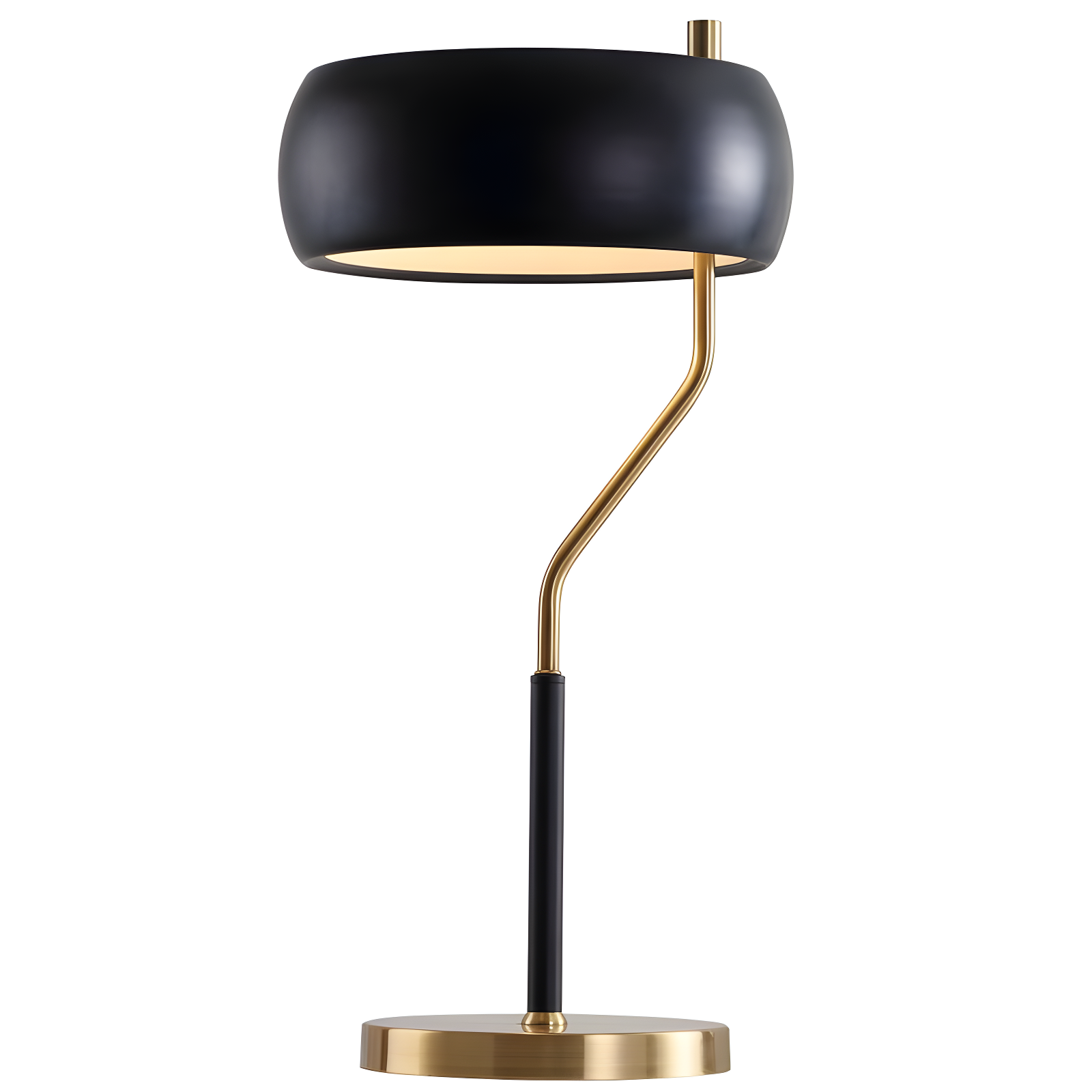 22.5" Oskar Moody Metal Desk Lamp Black/Gold (Includes LED Light Bulb) - JONATHAN Y: Modern Accent with Rotary Switch