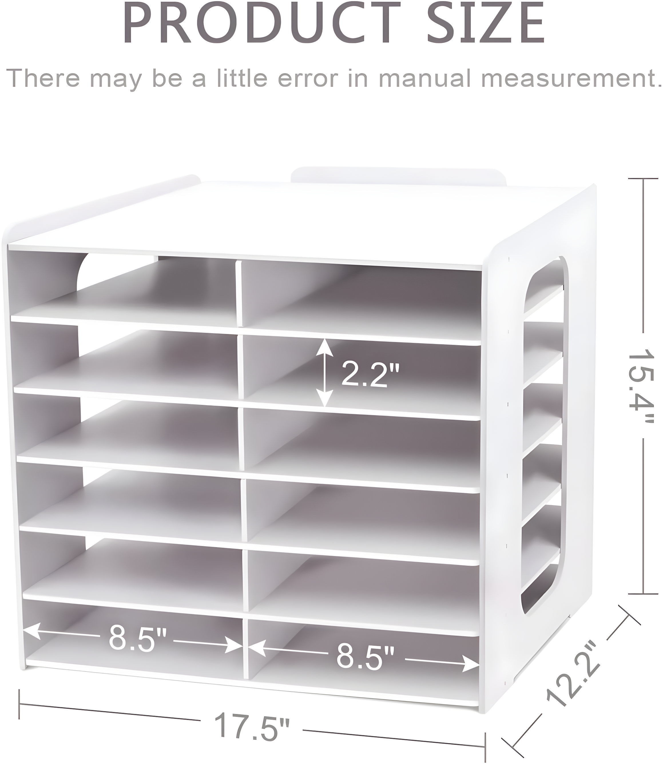 SONGWAY File Sorter Organizer for Desk - Literature Organizer 12-Slot, Student Mailbox for Classroom, Countertop Mail Organizer, Paper Storage Organizer for Home Office School