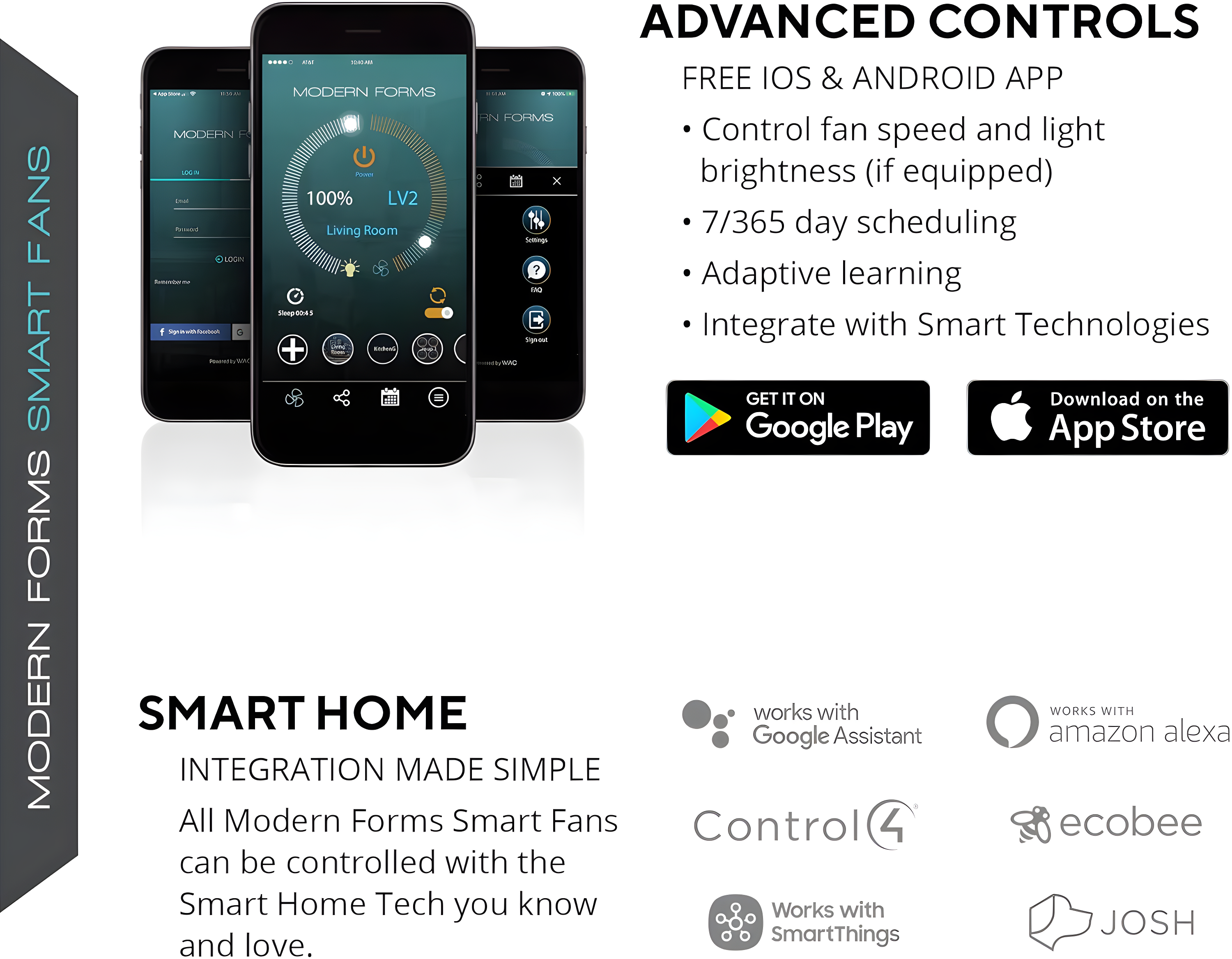 Wynd 5 - Blade Outdoor /Indoor Smart Ceiling Fan with Remote Control and LED Light Kit Included, Works With Alexa and iOS or Android App