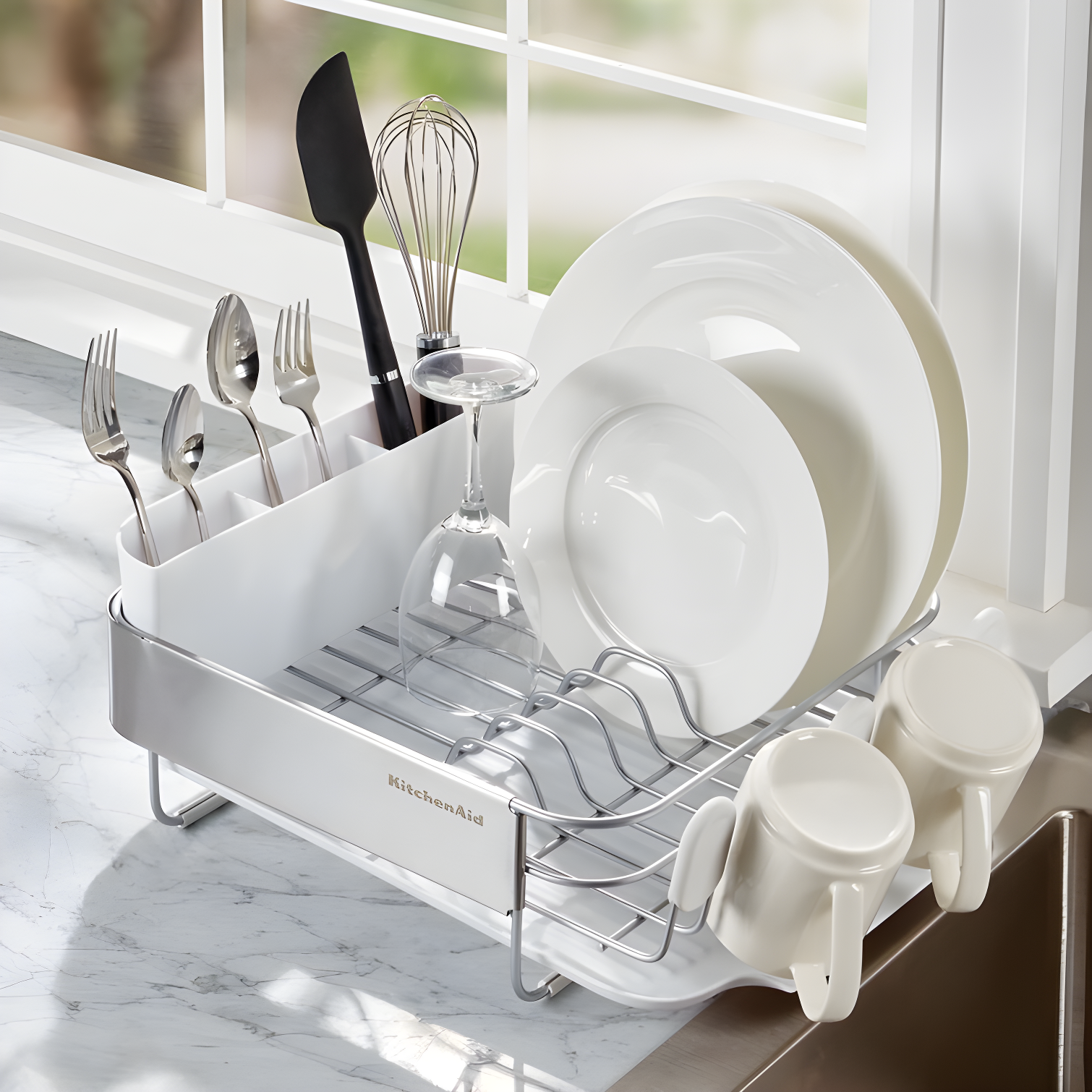 KitchenAid® Compact Stainless Steel Dish Rack, 16.06-Inch