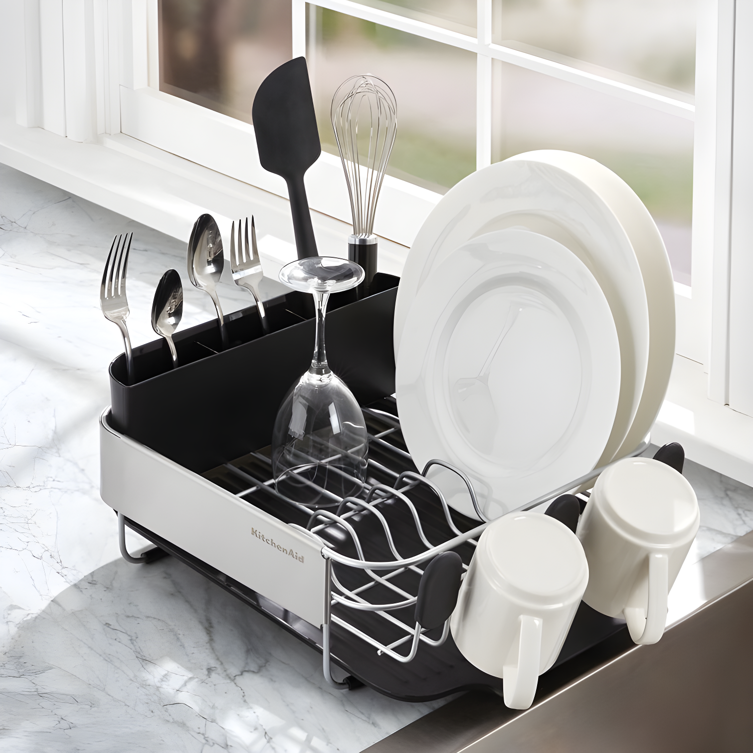 KitchenAid® Compact Stainless Steel Dish Rack, 16.06-Inch
