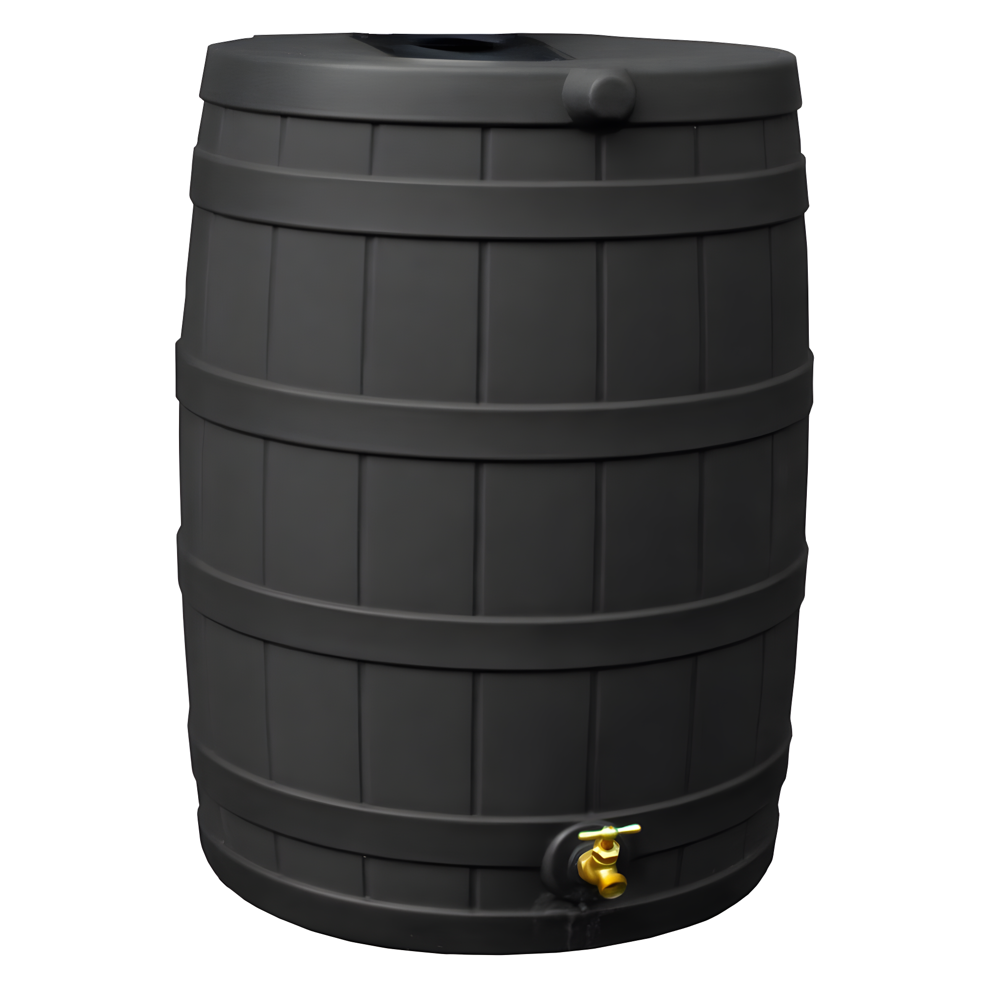 Good Ideas 50 Gallons Plastic Drainable Dual Overflow Rain Barrel