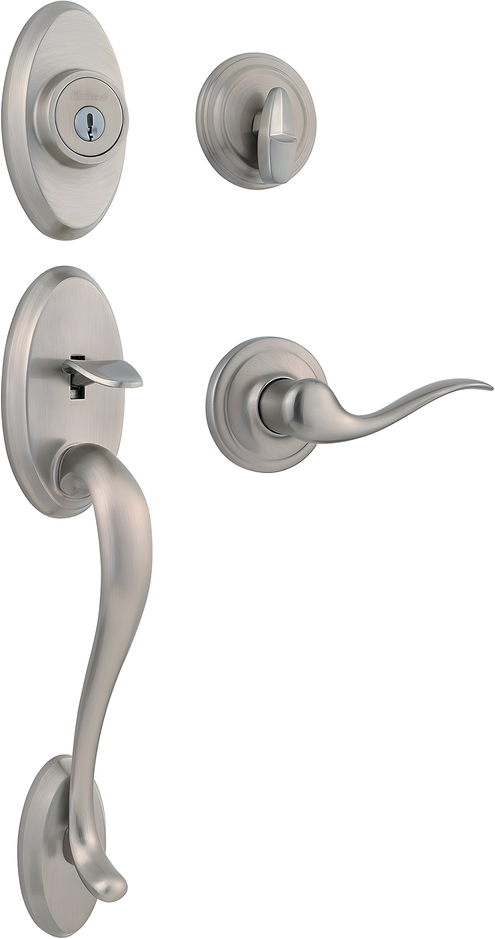 Kwikset 98001-107 Handleset with Deadbolt and Door and Rosette
