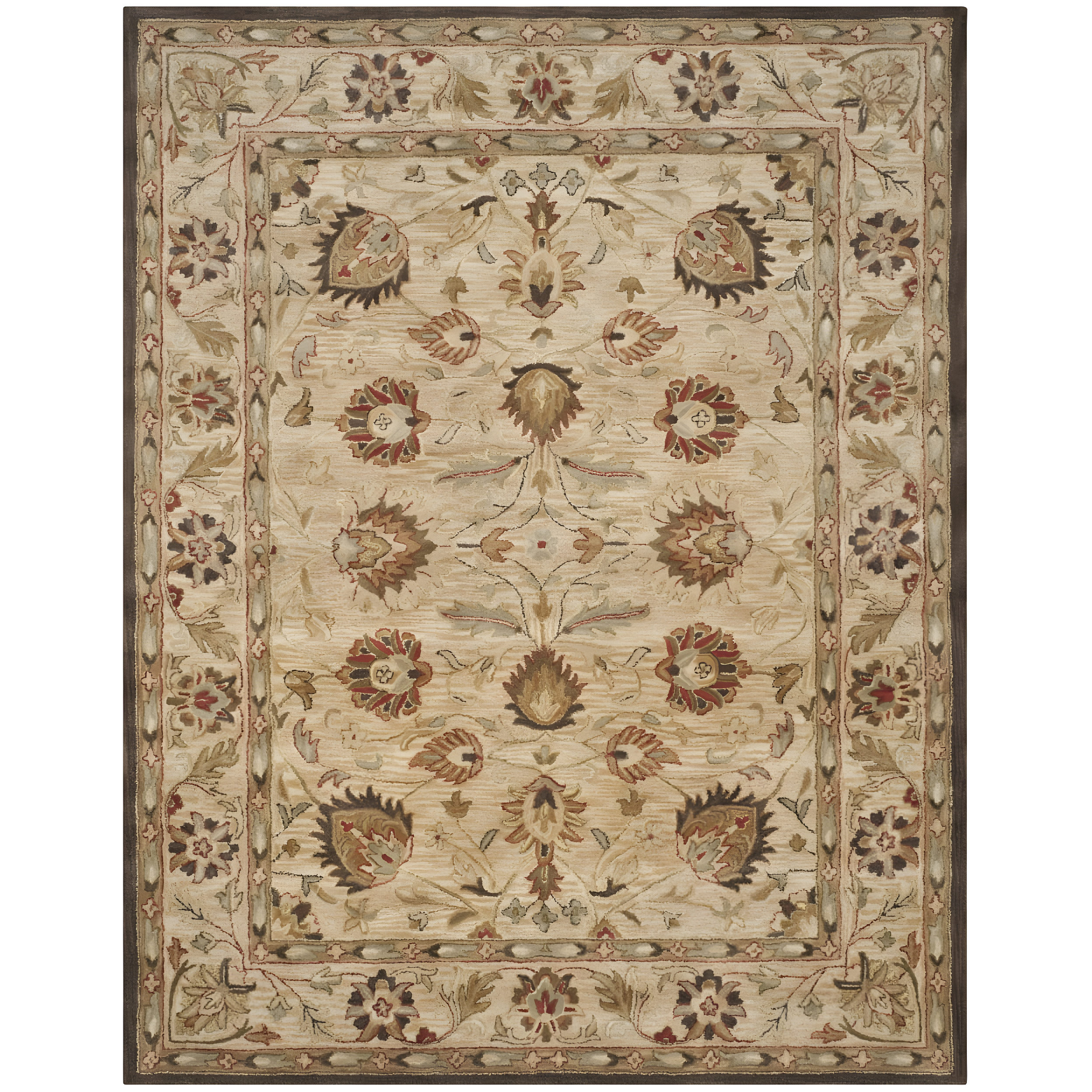 Antiquity AT812 Hand Tufted Indoor Area Rug - Beige/Beige - 8'3"x11' - Safavieh