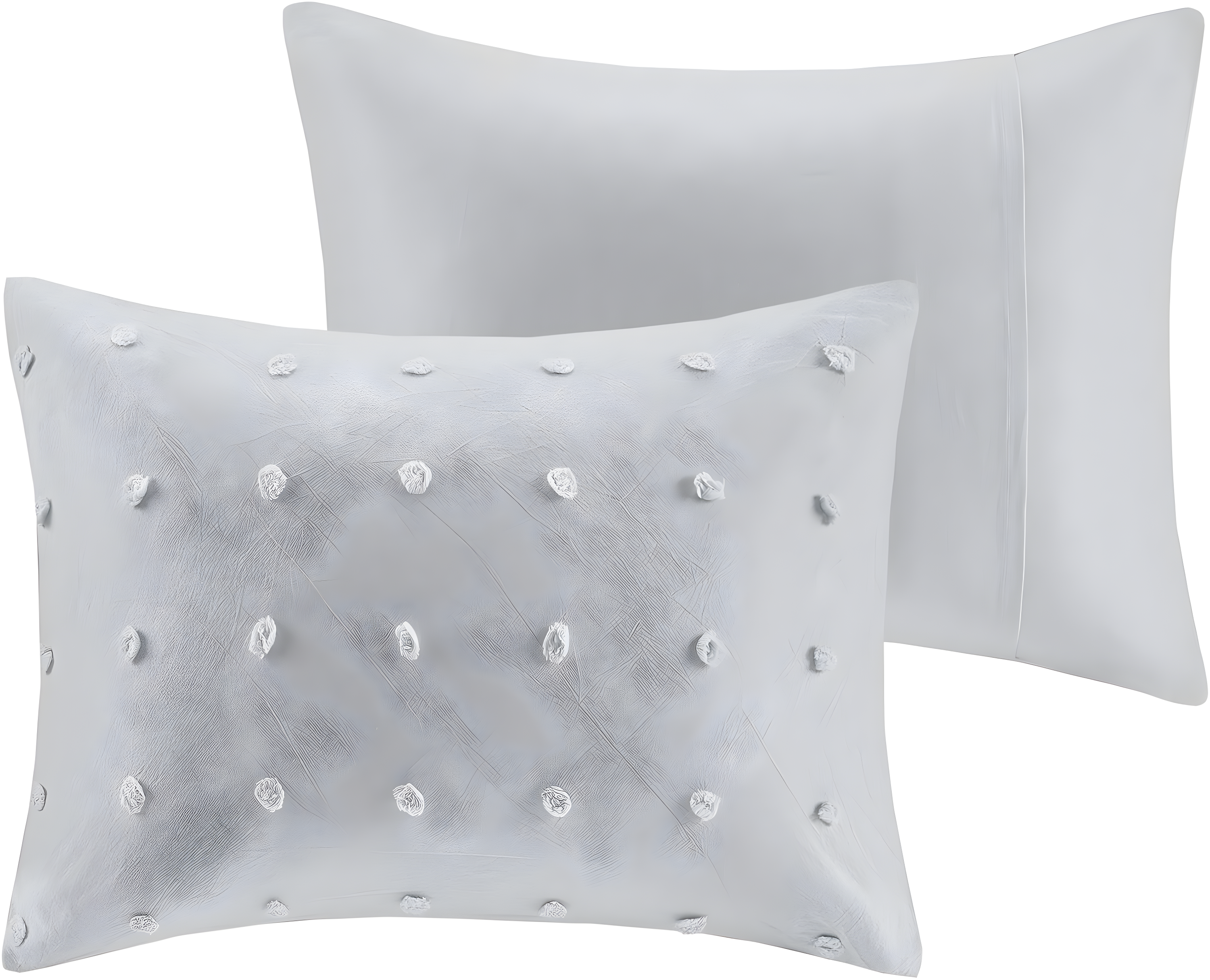 Intelligent Design Brooklyn Cotton Jacquard Duvet Cover Set with Euro Shams and Throw Pillows