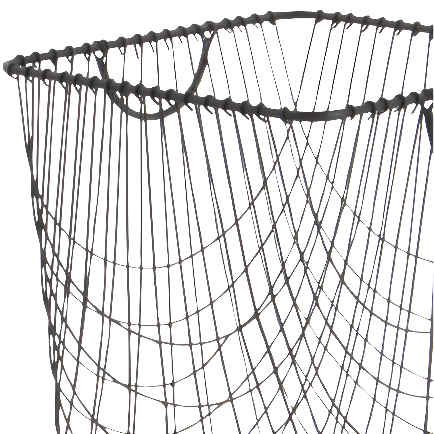 Metal Deep Set Metal Mesh Laundry Basket Storage Cart with Wheels and Handles