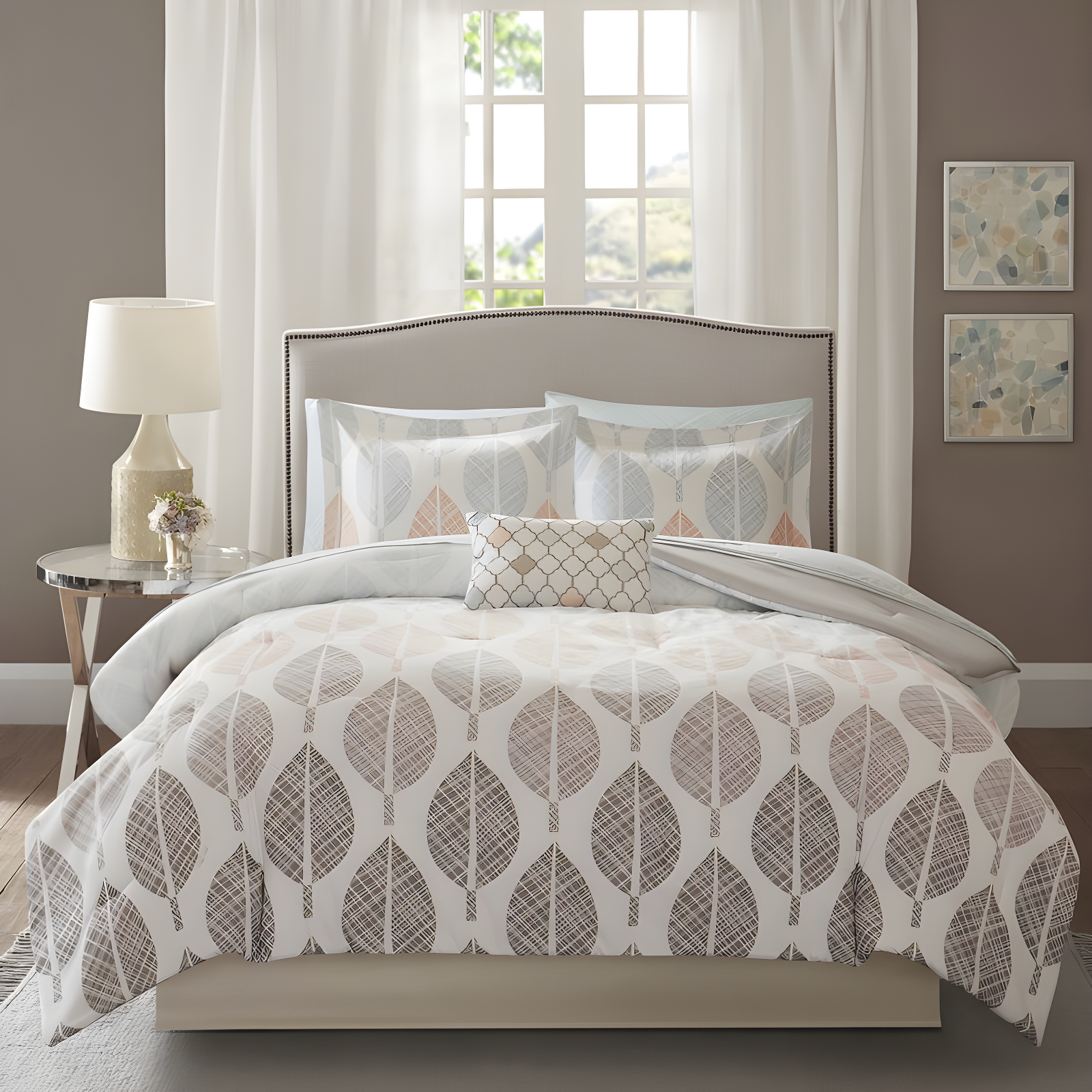 Madison Park Essentials Central Park Modern & Contemporary Comforter Set with Cotton Bed Sheets