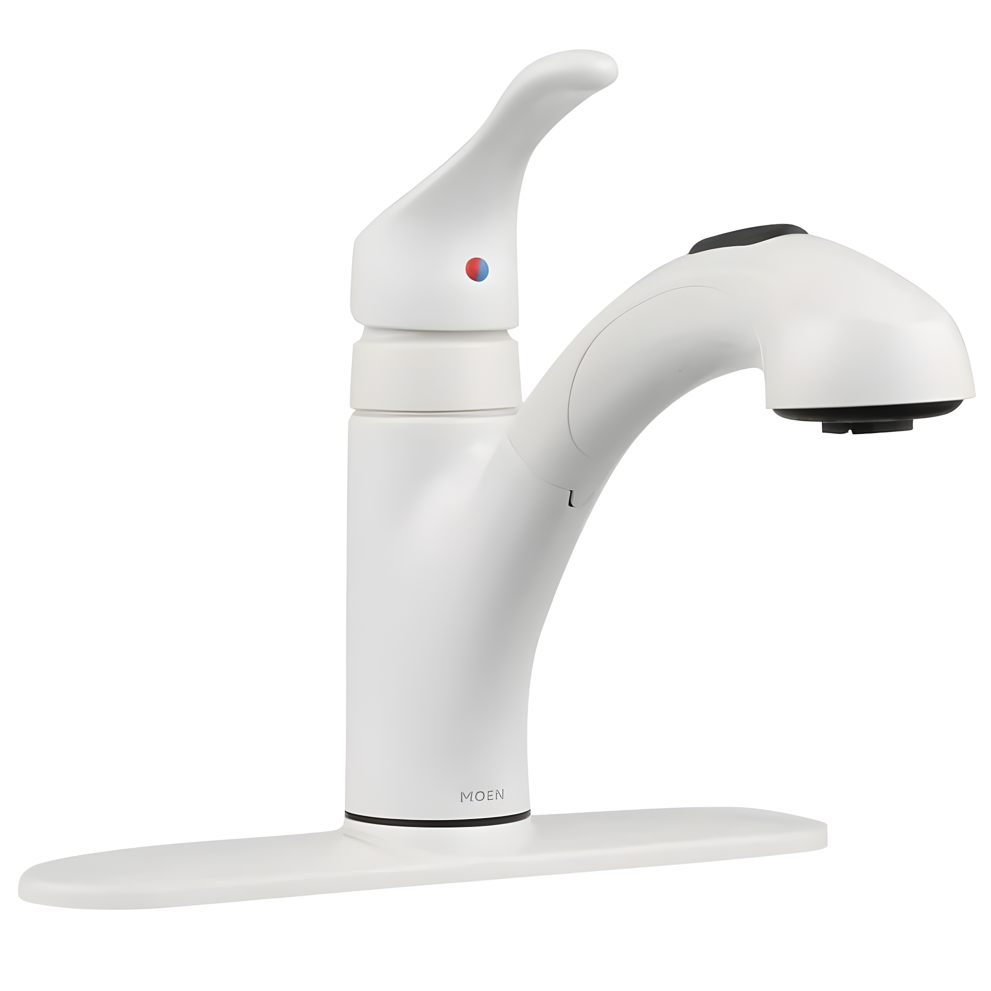 MOEN Renzo Spot Resist Stainless 9 in. H Pull Out Sprayer Kitchen Faucet with 360° Spout Swivel and PowerClean