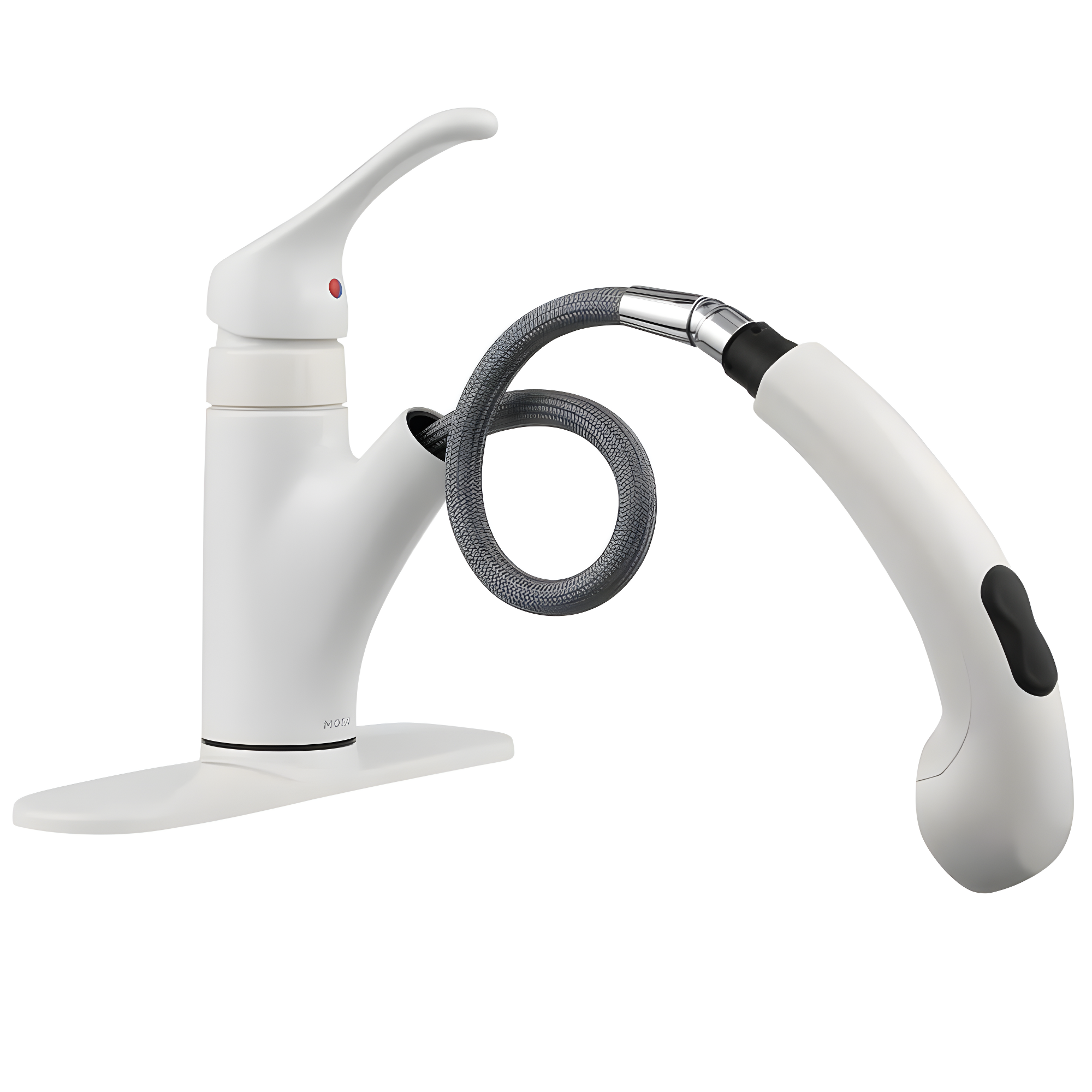 MOEN Renzo Spot Resist Stainless 9 in. H Pull Out Sprayer Kitchen Faucet with 360° Spout Swivel and PowerClean