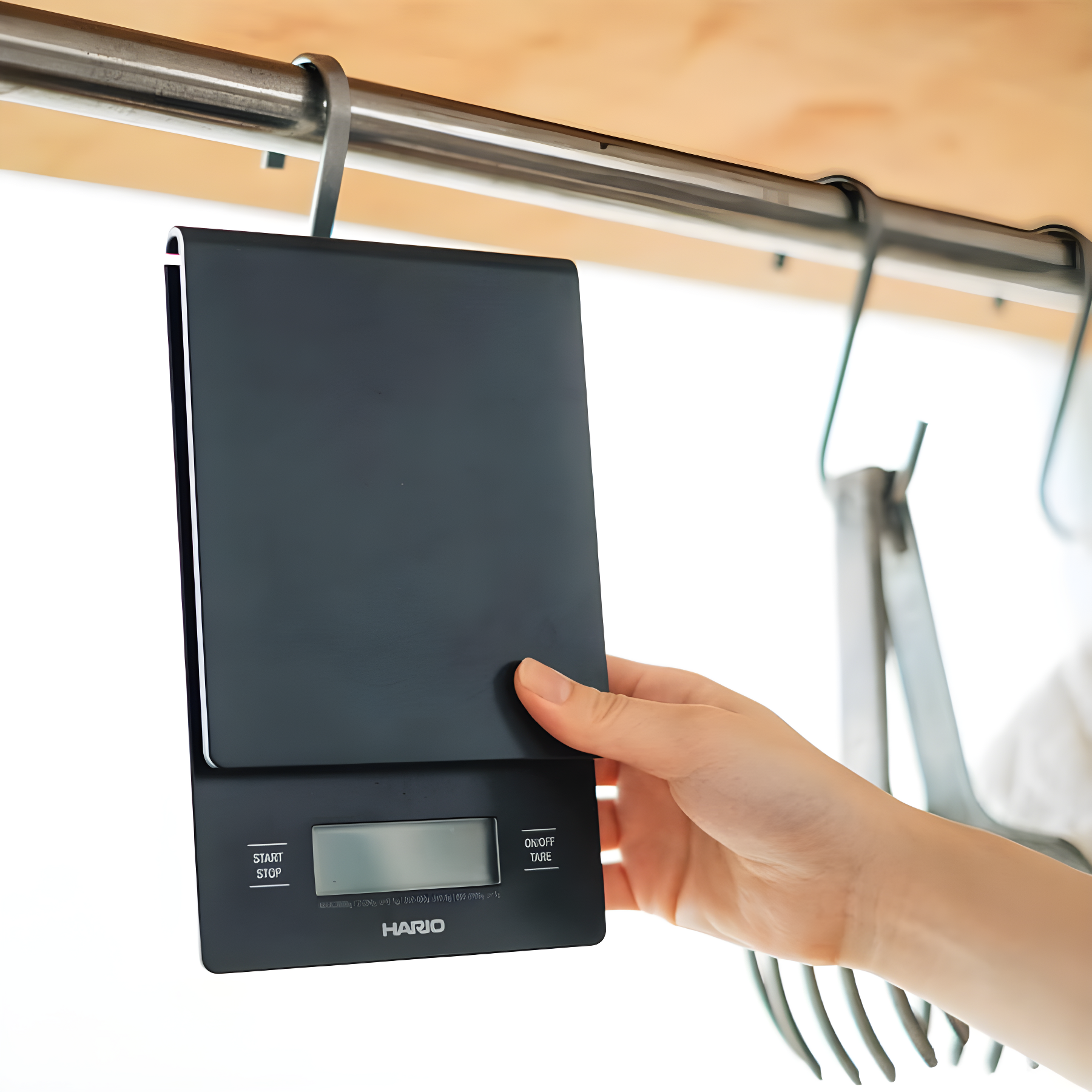 Black Digital Coffee Scale with Timer and 0.1g Accuracy