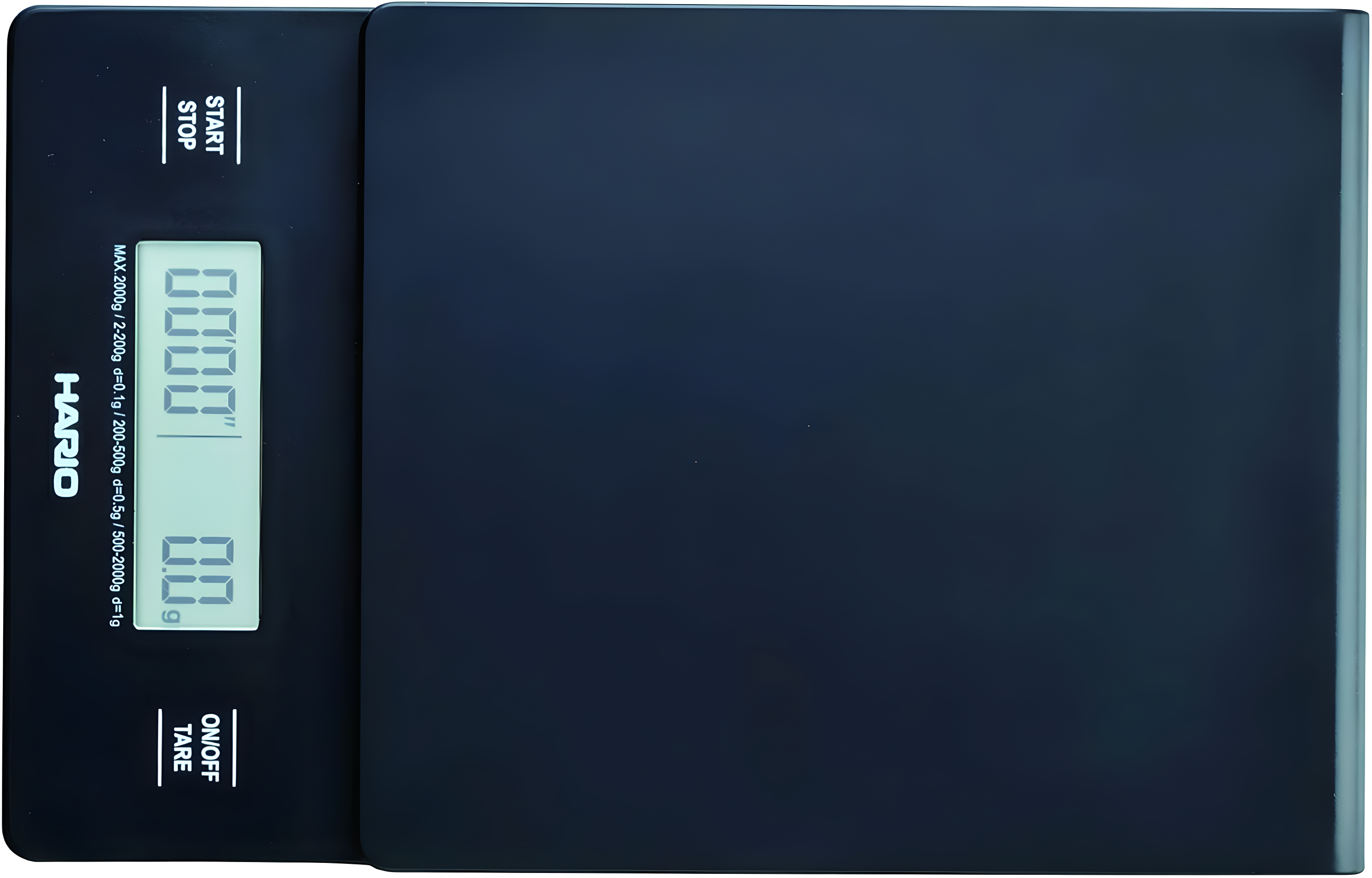 Black Digital Coffee Scale with Timer and 0.1g Accuracy
