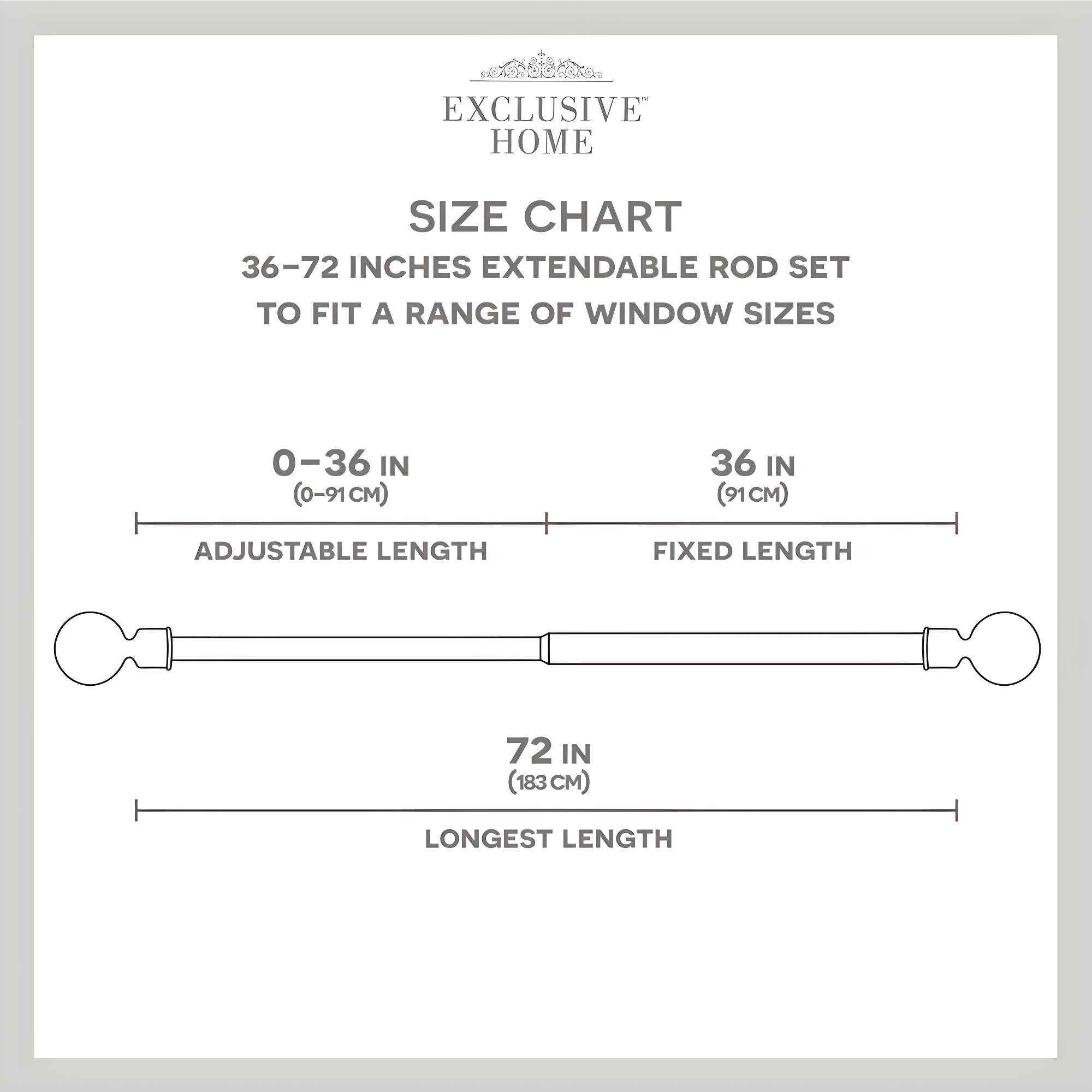 Amalgamated Textiles Adjustable Single Curtain Rod
