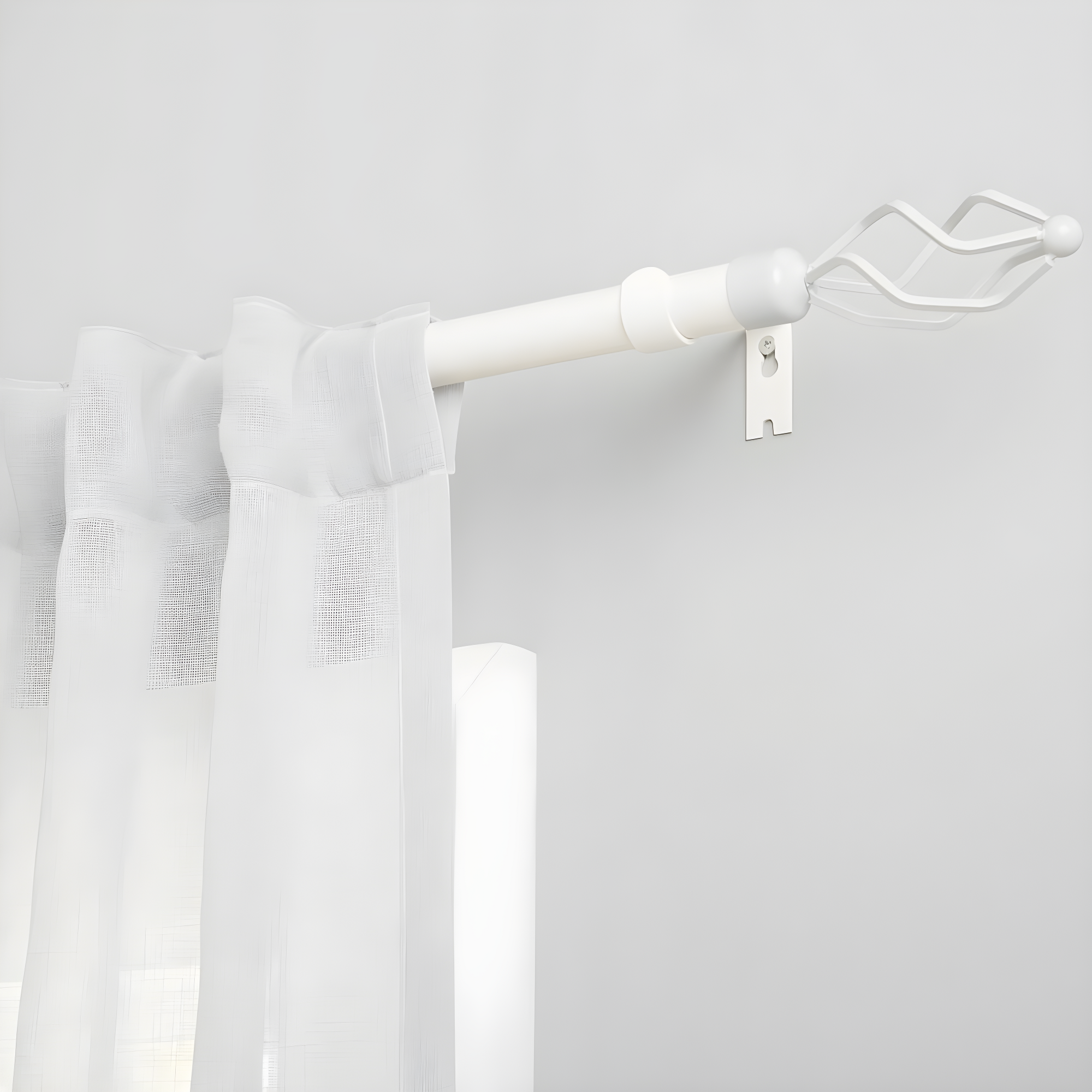 Amalgamated Textiles Adjustable Single Curtain Rod