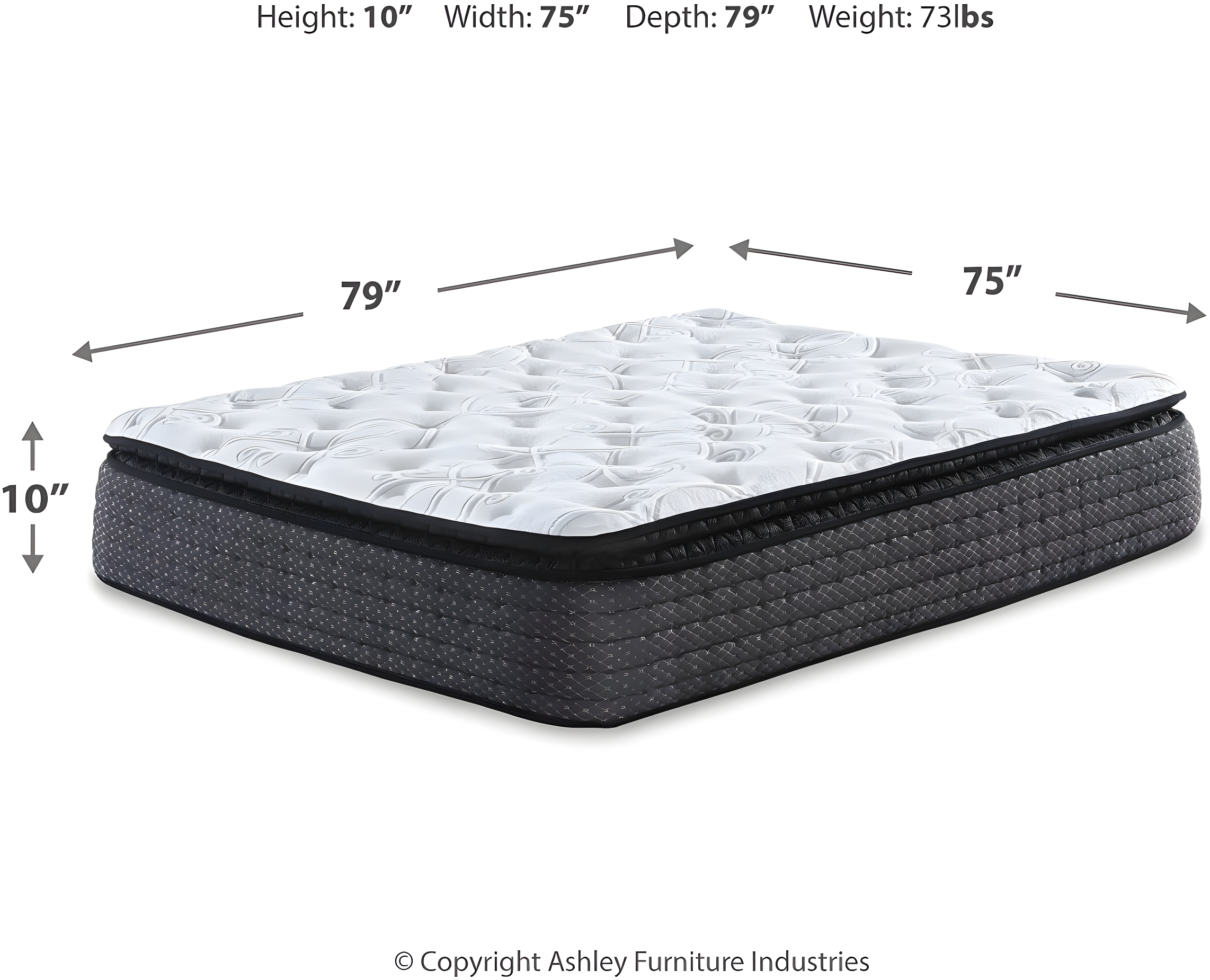 Signature Design by Ashley Chime Elite Charcoal Infused Memory Foam Mattress