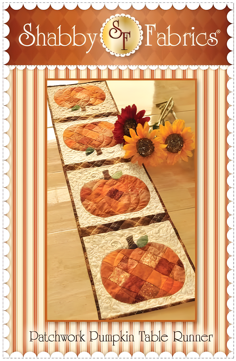 Patchwork Pumpkin Table Runner Quilt Pattern by Jennifer Bosworth for Shabby Fabrics