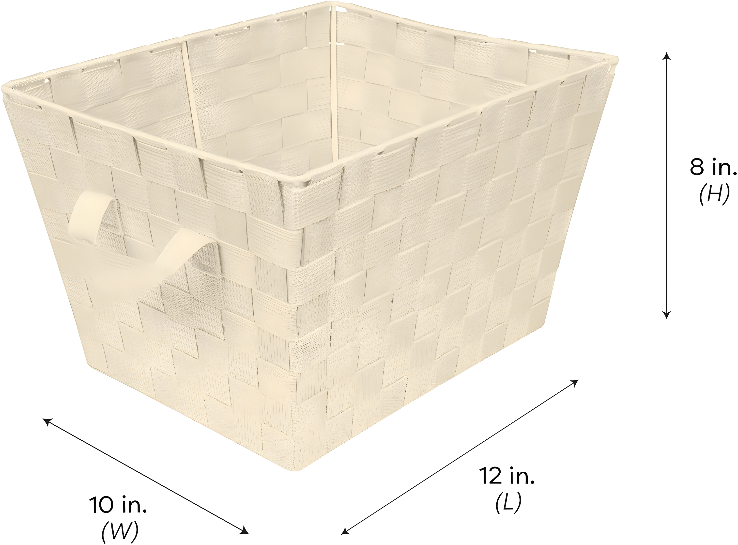 Simplify Small Woven Storage Basket in Ivory