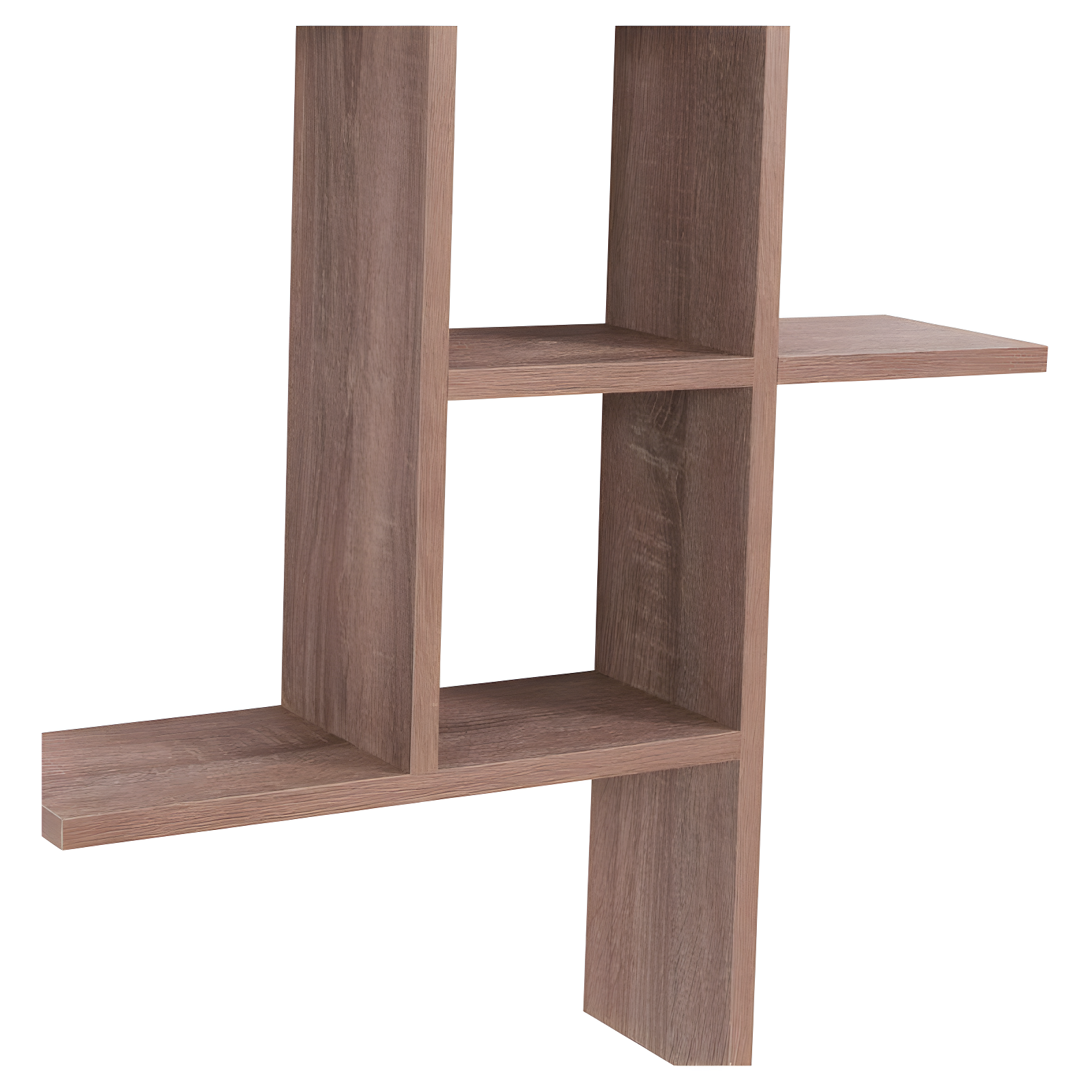 40" x 24" Cantilever Wall Shelf Weathered Oak - Danya B.: Modern Laminated MDF Floating Display