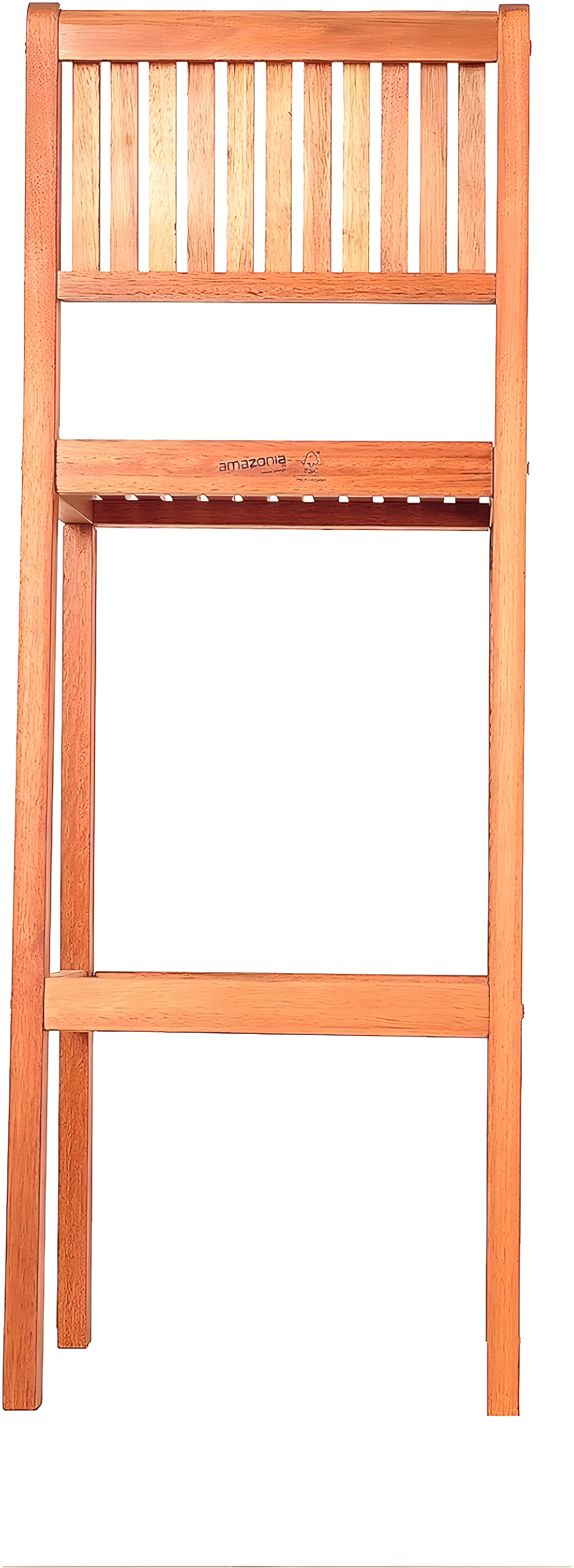 Amazonia Milano 1-Piece Patio Barstool | Eucalyptus Wood | Ideal for Outdoors and Indoors