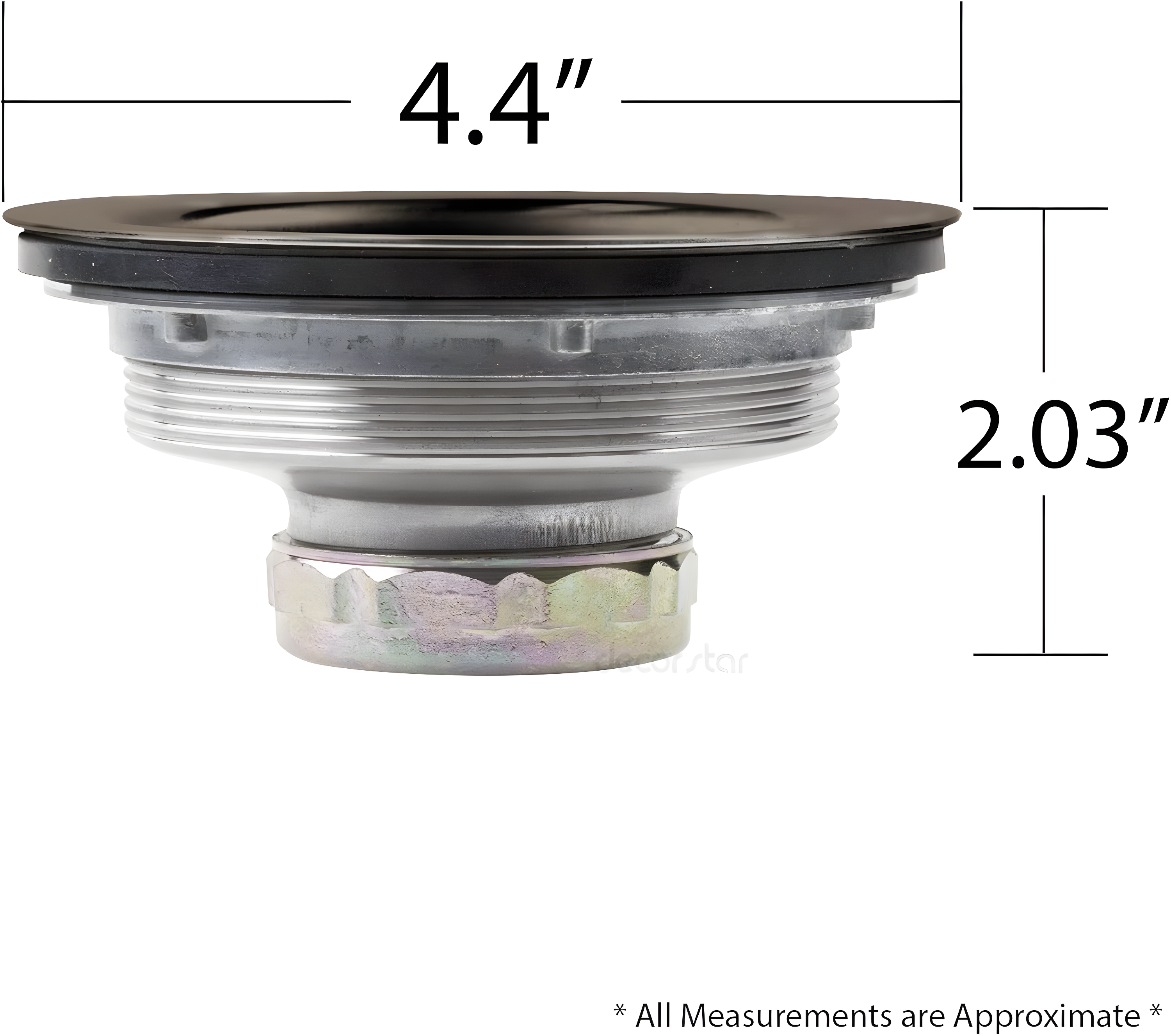 KD-001-O 3 1/2" Drop-In Kitchen/Bar Sink Basket Strainer, Stainless Steel Oil Rubbed Bronze