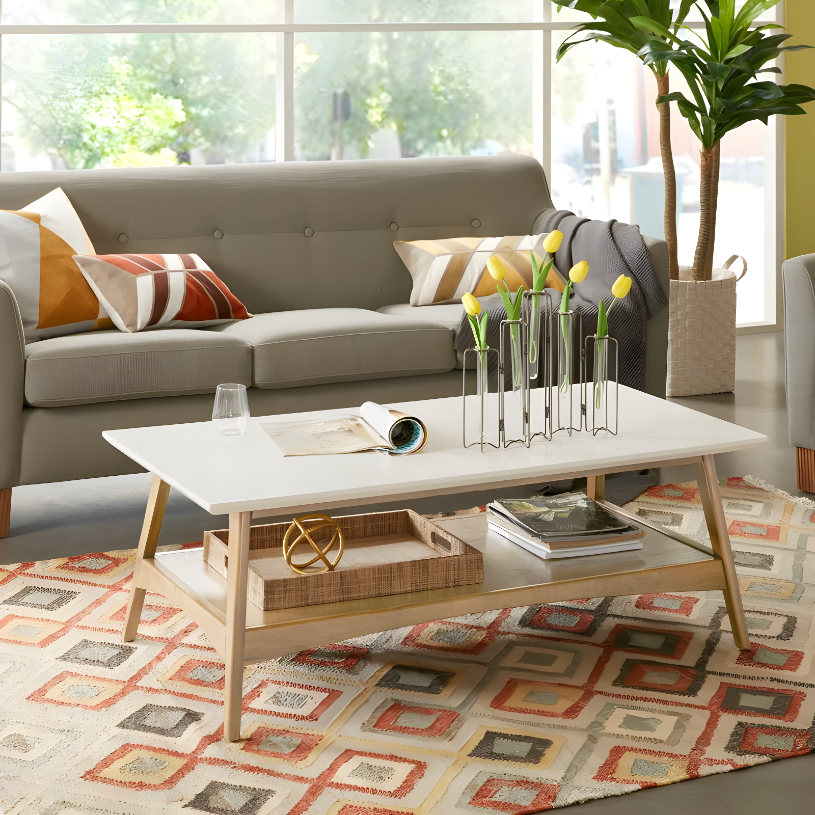Parker 4 Legs Coffee Table with Storage