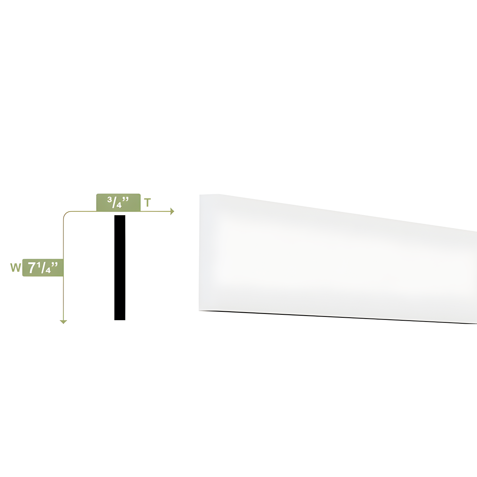 Ekena Millwork H 96'' W D Plastic Casing